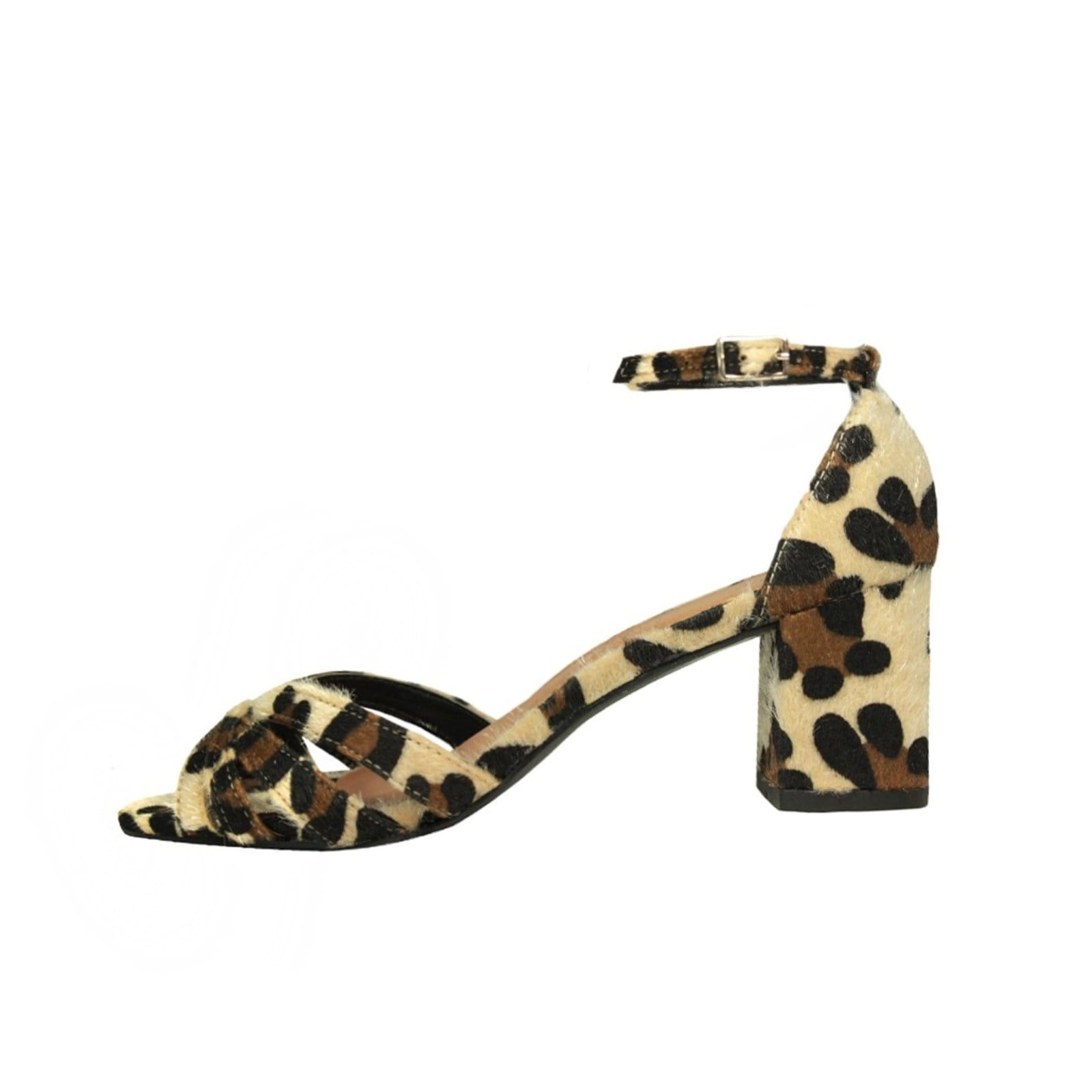 Vista 2 Sandália Salto Baixo Grosso Luiza Sobreira Trançada Mod. 533 Luiza Sobreira onça