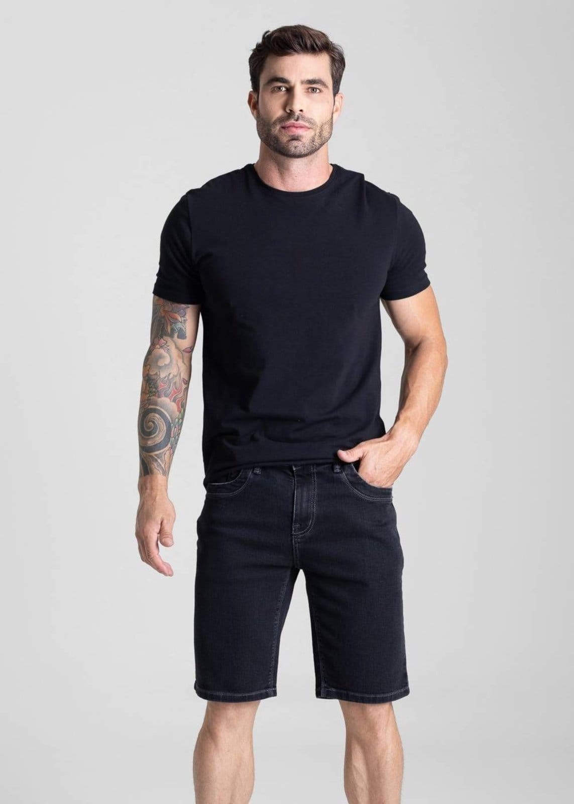 Vista 2 Bermuda Jeans Sawary - 282143 Sawary preto