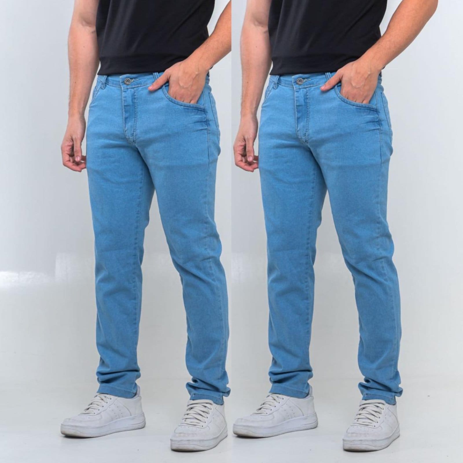 Kit 2 Calças Jeans Delave Masculina Tempo Habil Confortavel e Casual
