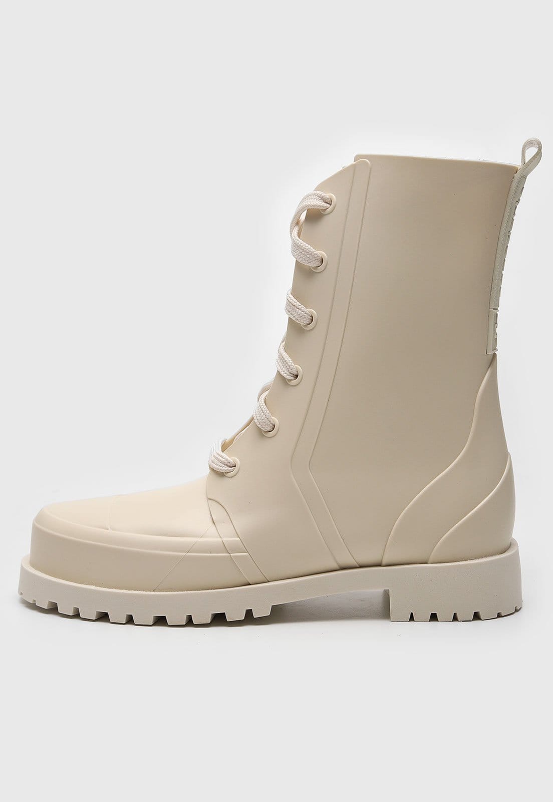 Bota Coturno Capodarte Lisa Off-White