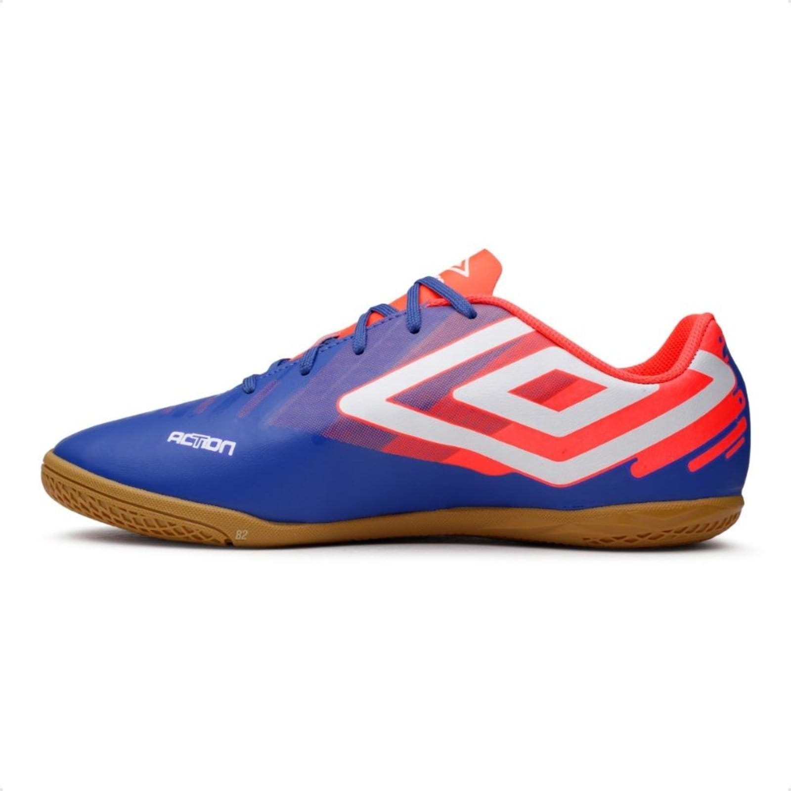 Vista 2 Chuteira Futsal Umbro Action Masculino Umbro azul