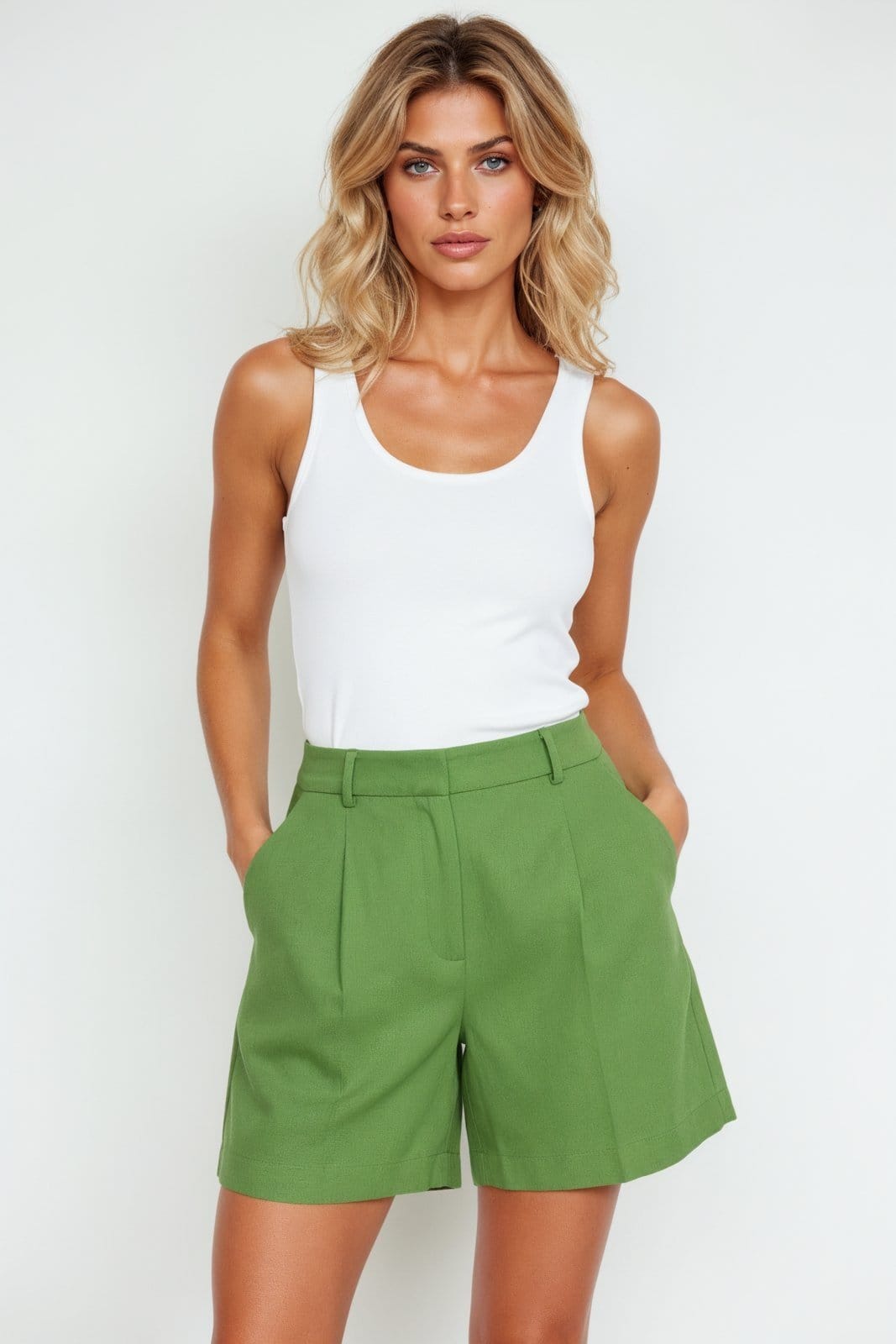 Short Linho Cintura Alta Traymon