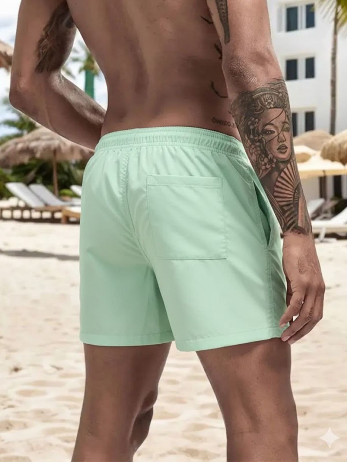 Vista 2 Short Masculino Safira Moda Tactel Menta Safira Moda verde