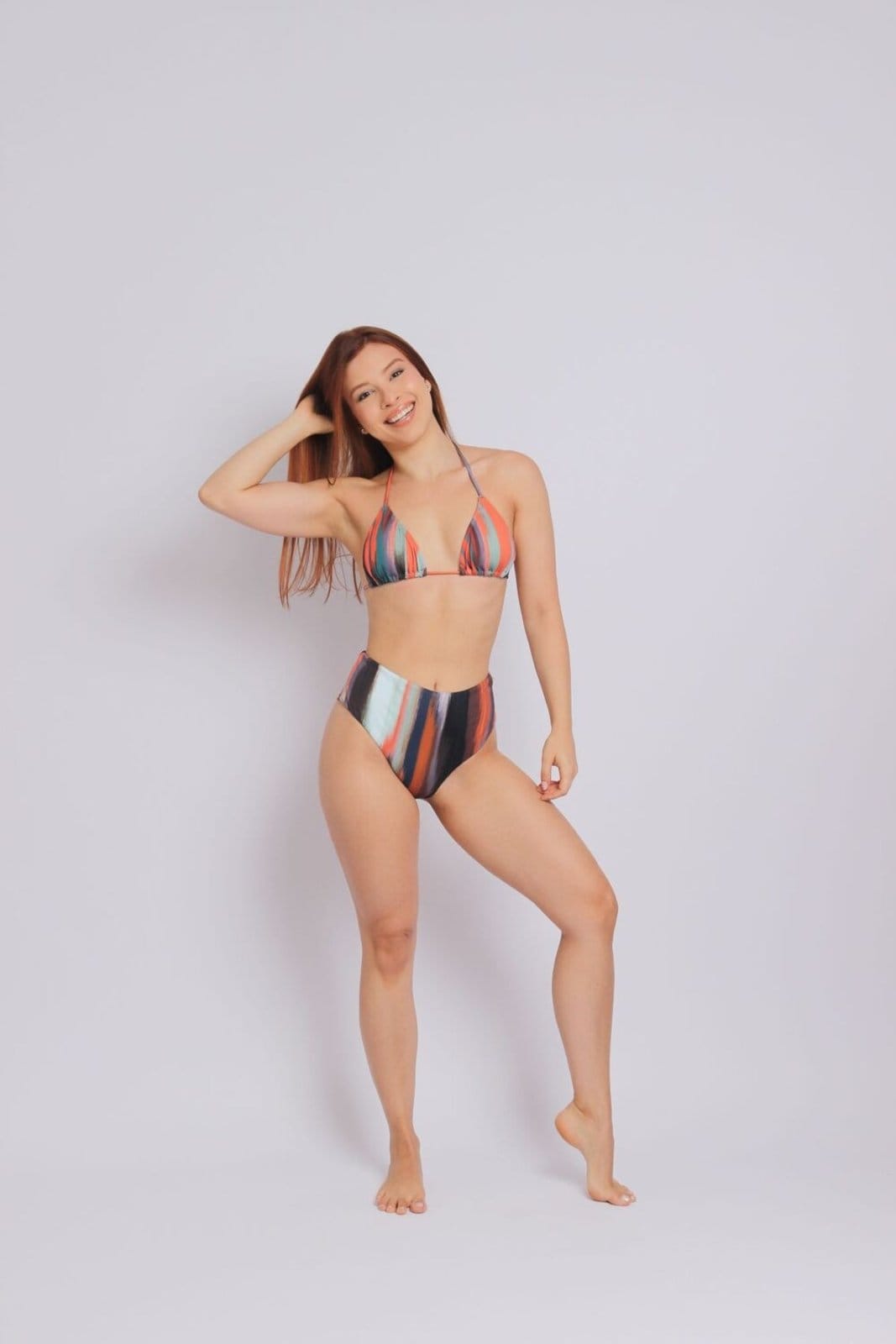 2434 - Calcinha de Biquíni Fio Duplo Lateral Larga Aurora - Duna Casual