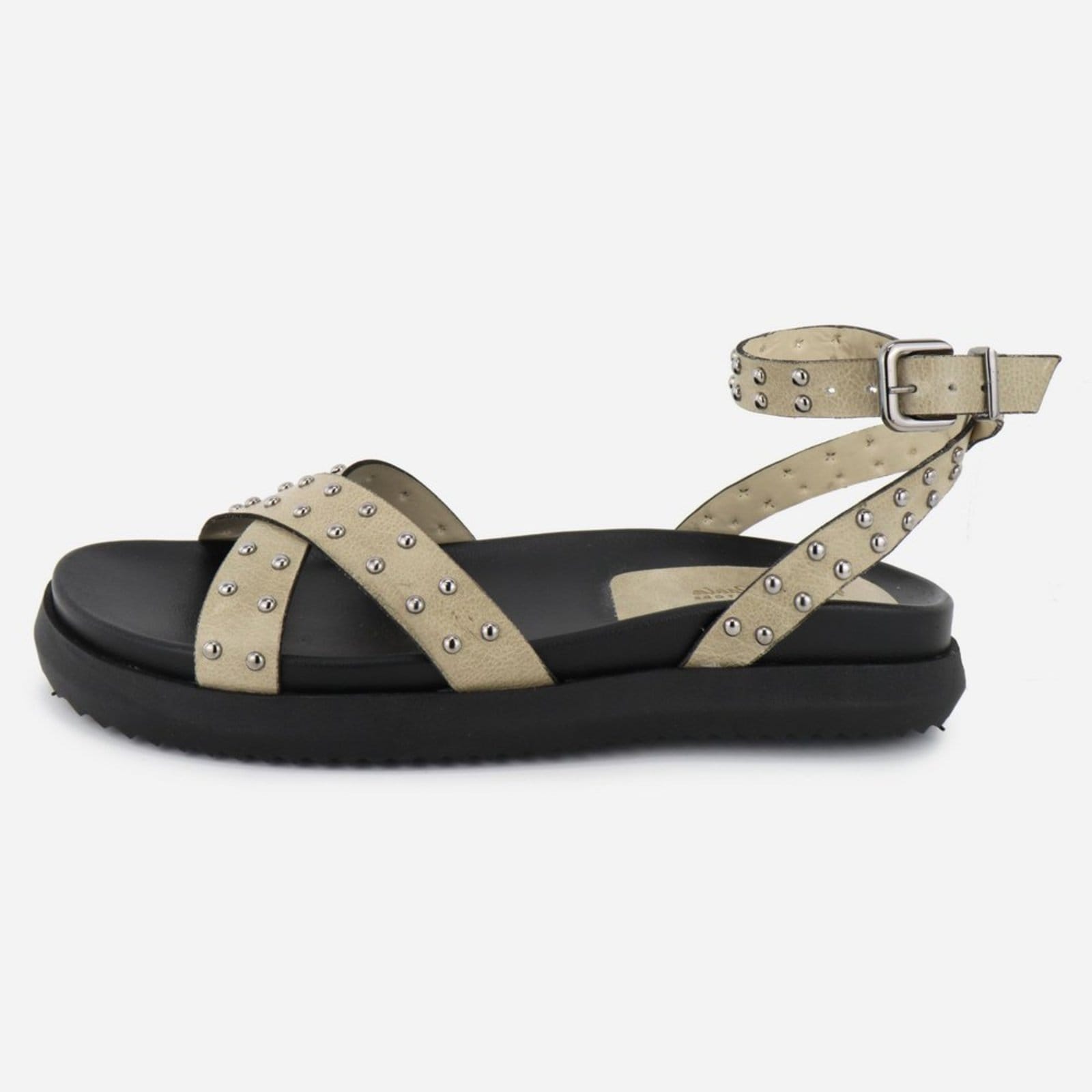 Sandália Off Confort Solado Maria Paula Couro Rasteiria White