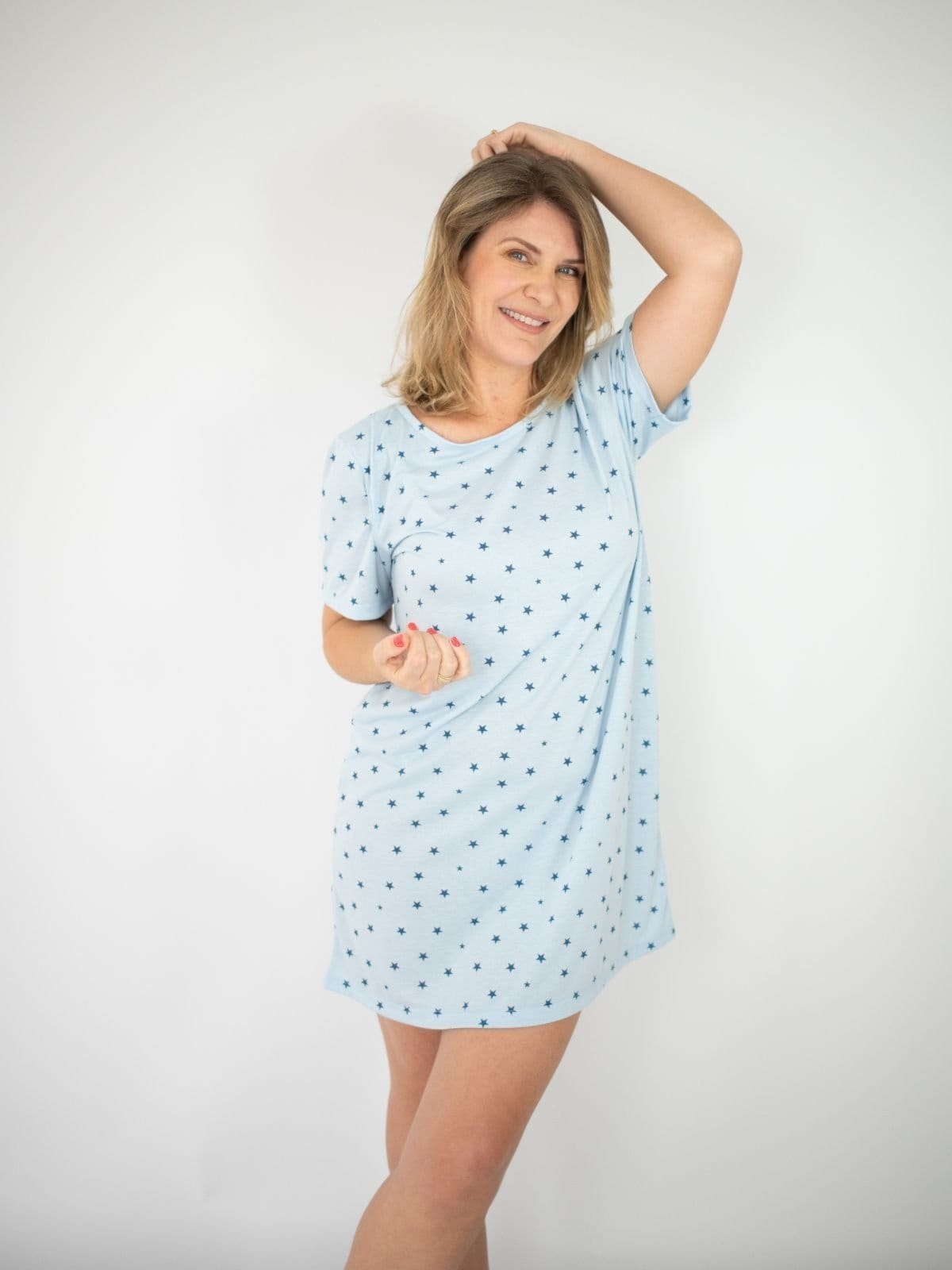 Camisola Manga Curta Poliviscose Estrelas