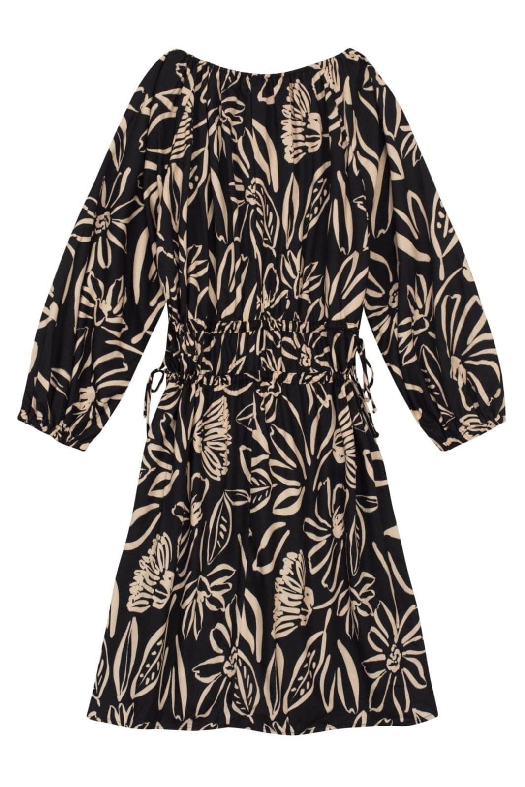 Vista 2 Vestido feminino floral Essendi Essendi preto