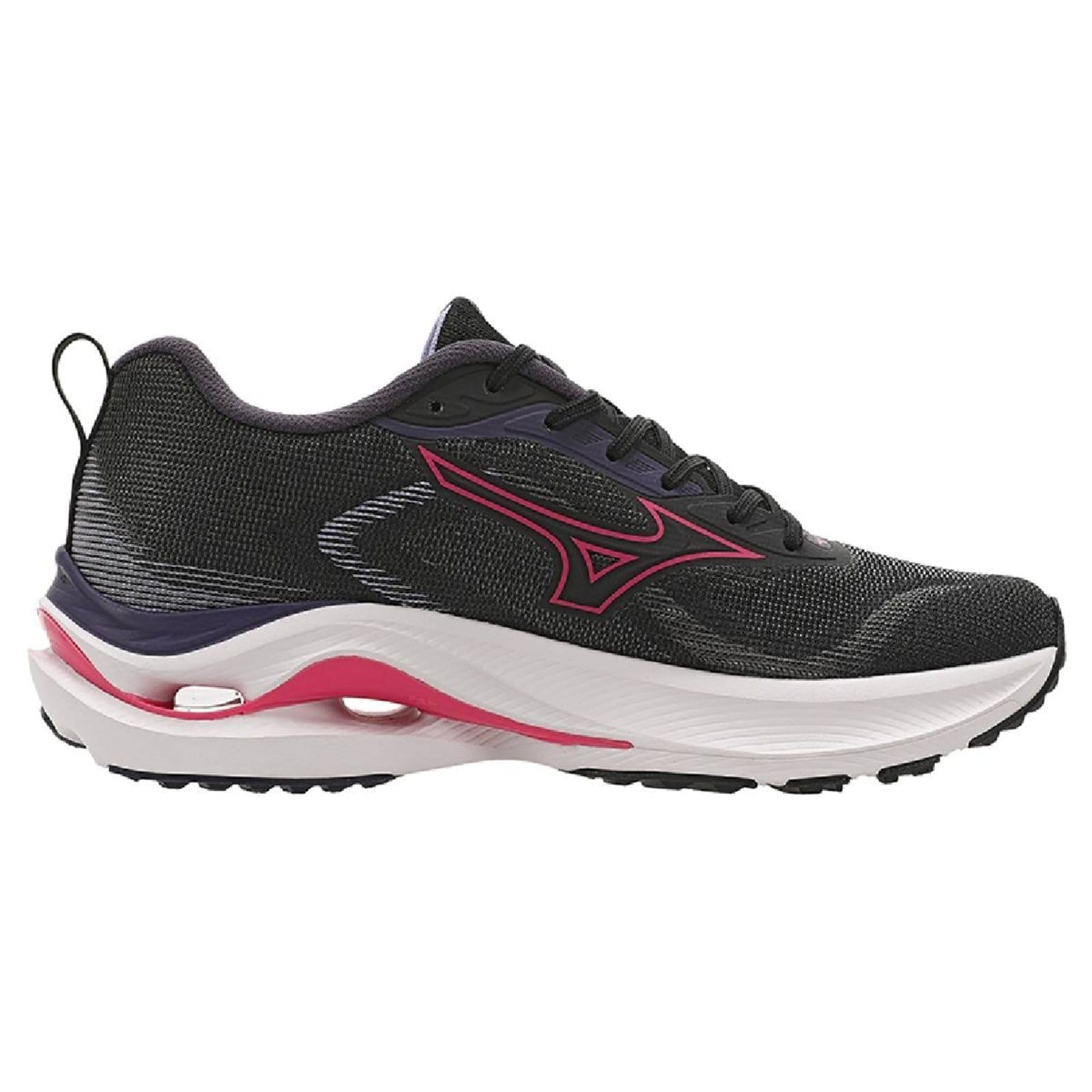 Vista 2 Tênis Mizuno Wave Vitality 7 Feminino - Preto-Rosa Mizuno preto rosa
