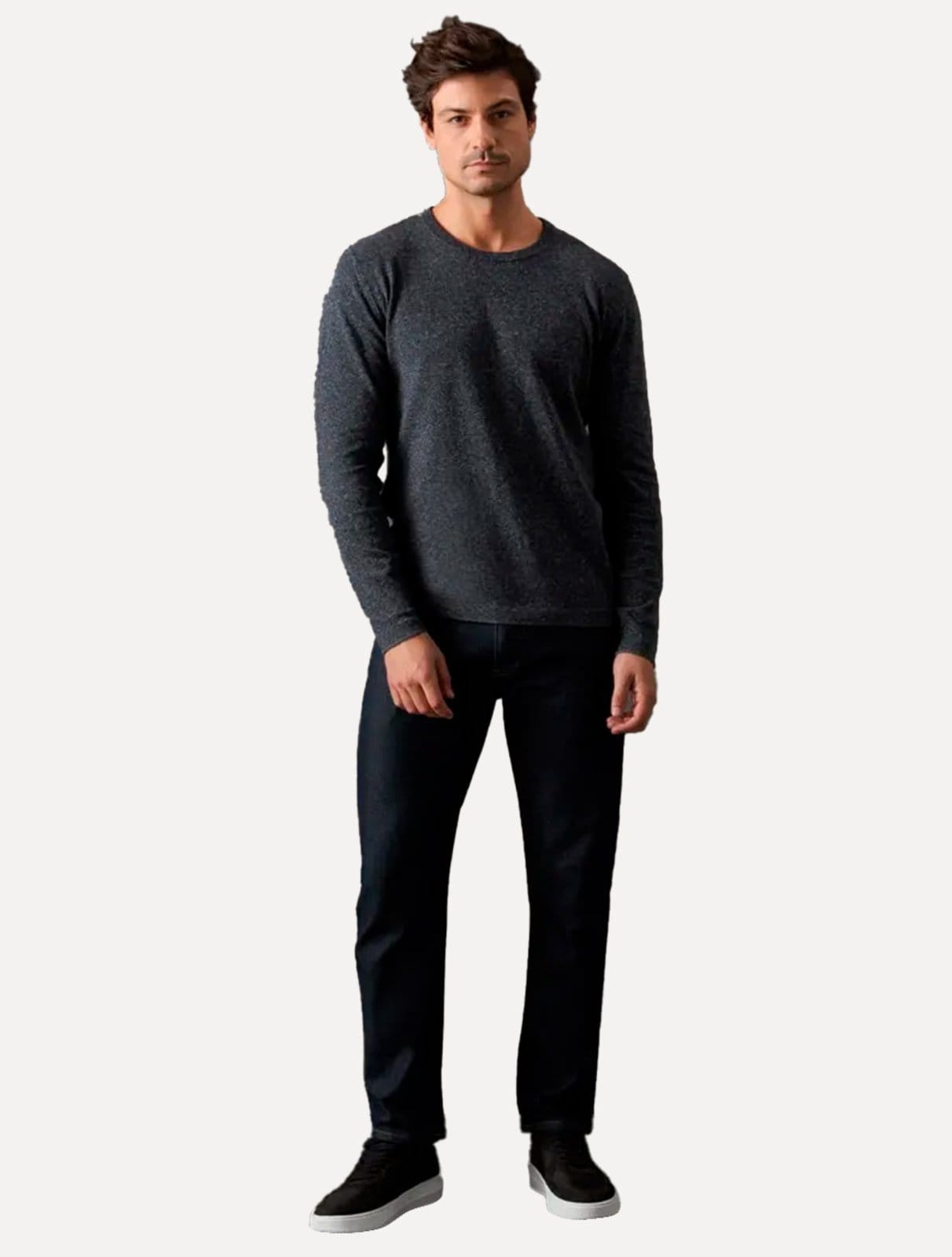 Suéter Calvin Klein Jeans Masculino Tricot Gola Careca com Logo