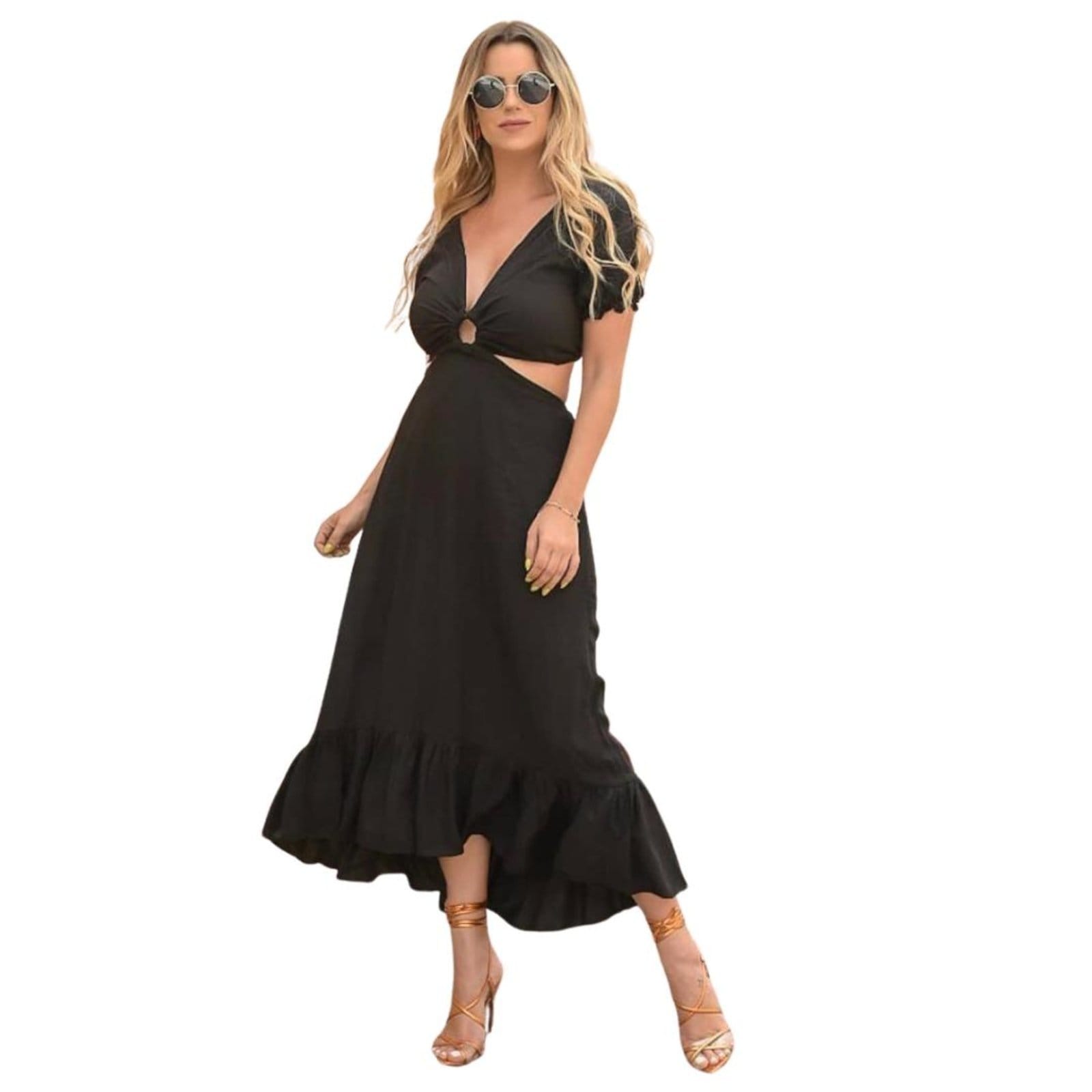 Vestido Abertura Argola