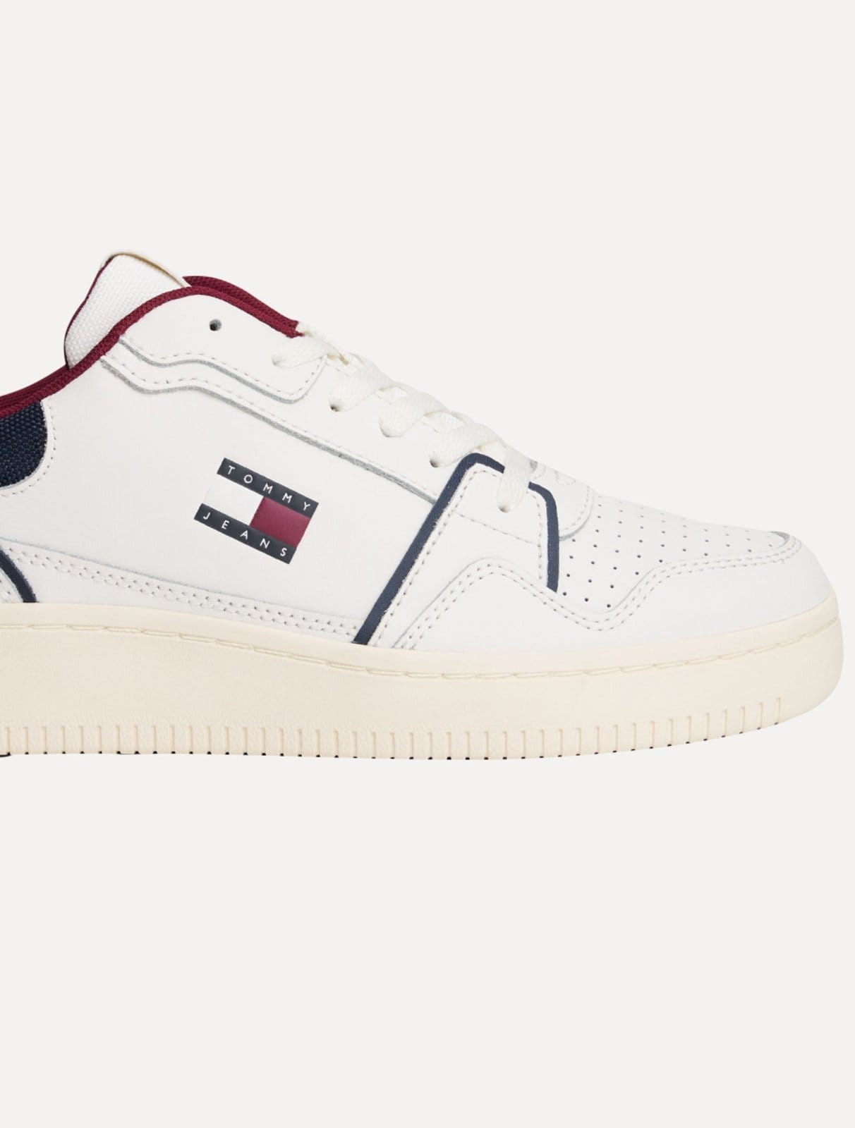 Vista 2 Tênis Tommy Jeans Masculino Retro Basket Tommy Jeans branco