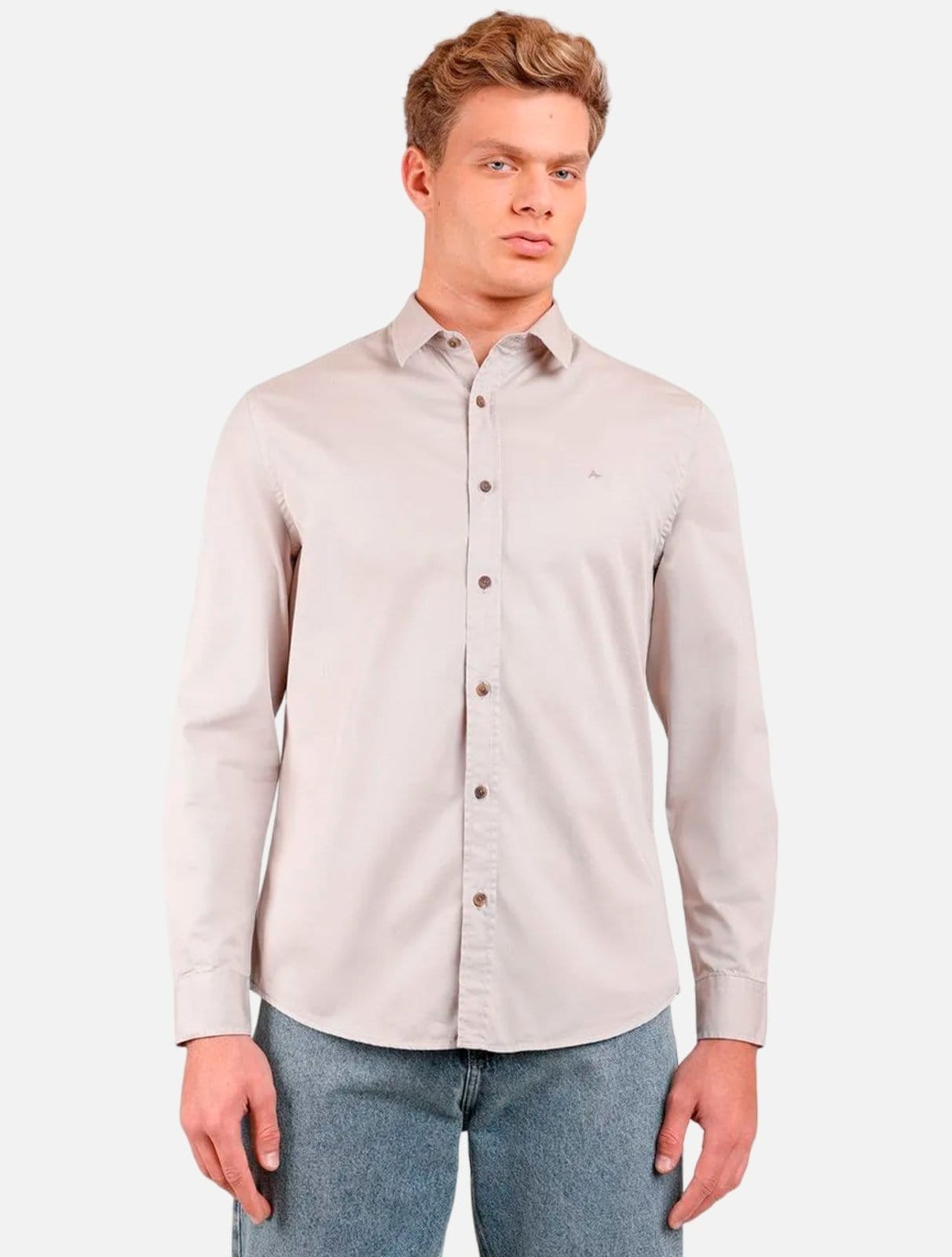 Camisa Aramis Slim Sarja Fio 40 Tinturada ML050239 Caqui