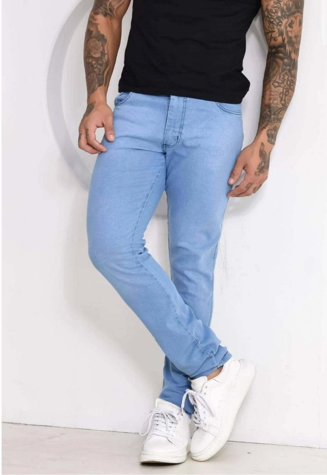 Calça Jeans Masculina Slim linha Premium Modelo Fashion Delave