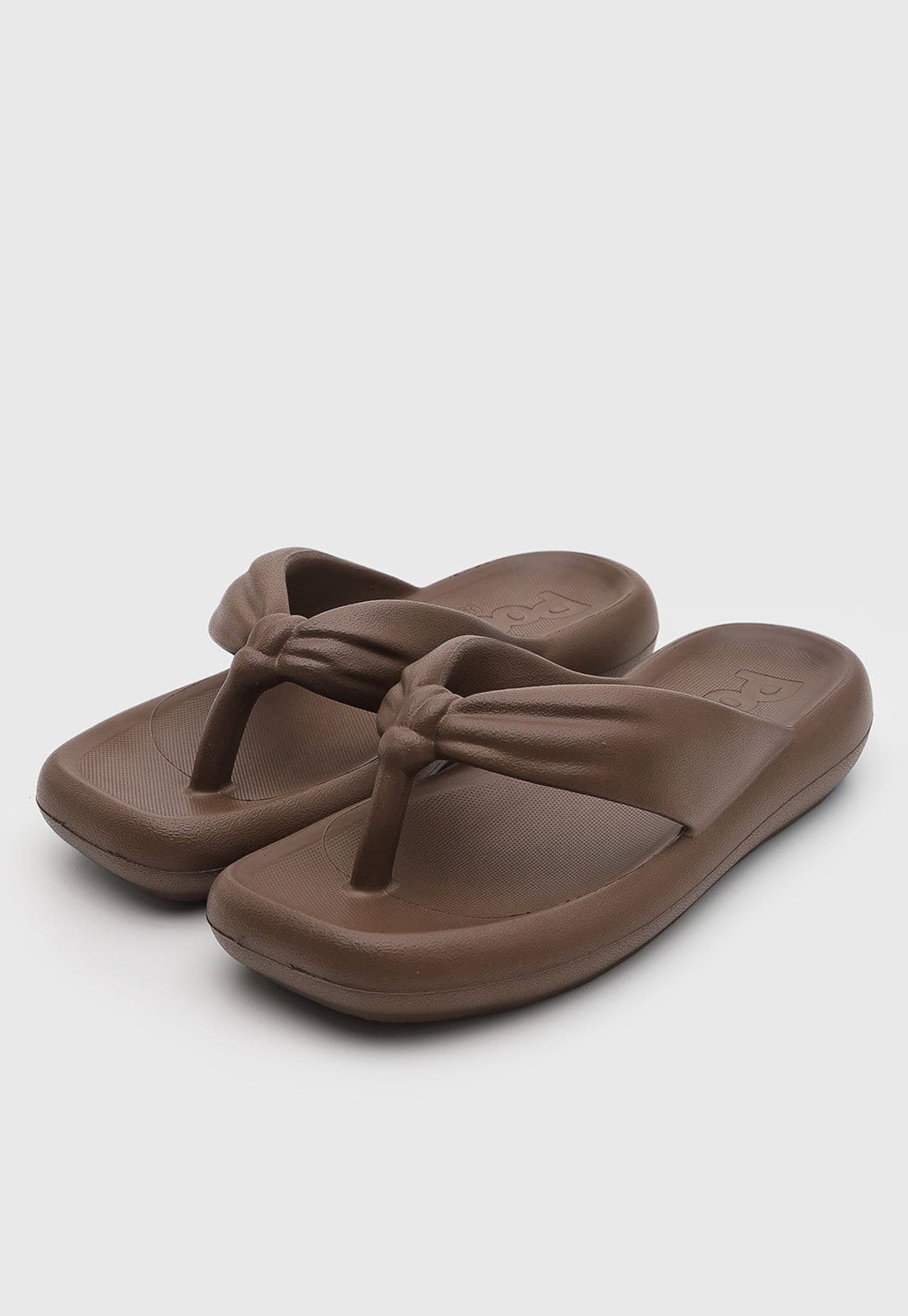 Vista 2 Chinelo Dedo Feminino Usaflex Tiras Largas Usaflex marrom