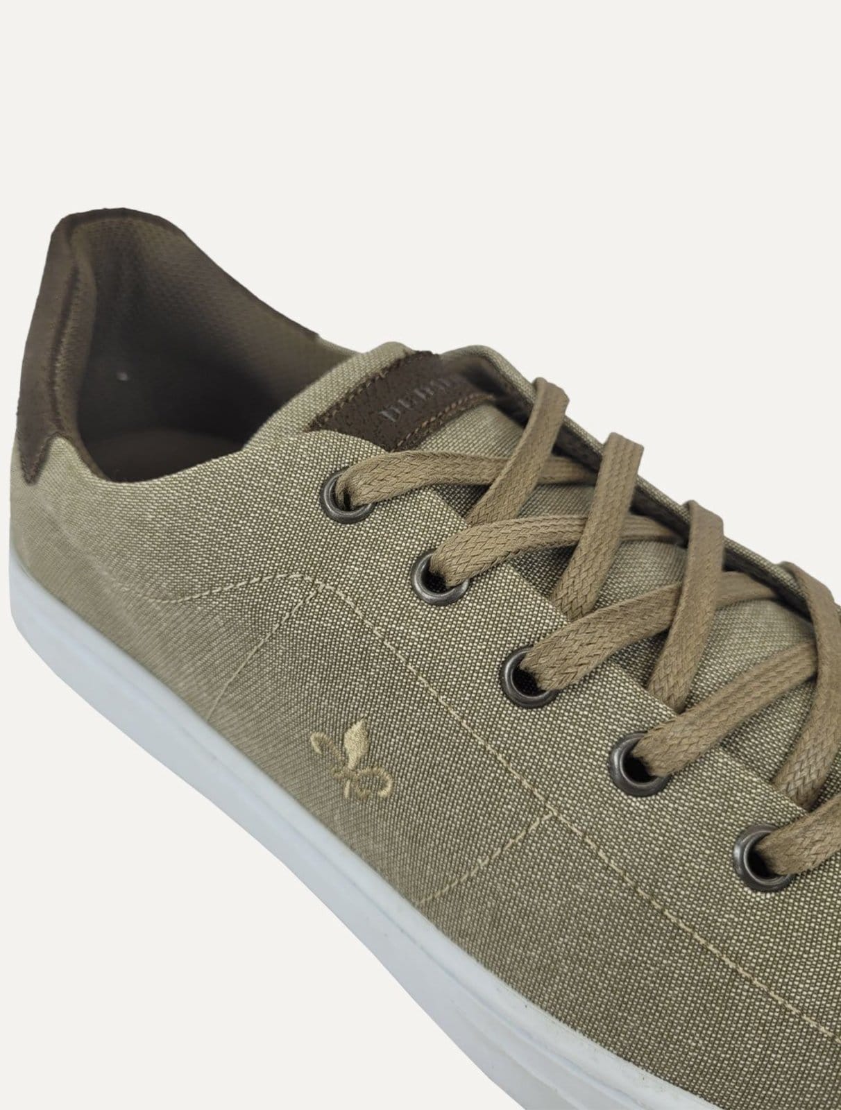 Vista 2 Tênis Dudalina Masculino SL Lona Mistral Eco Logo Areia Dudalina marrom