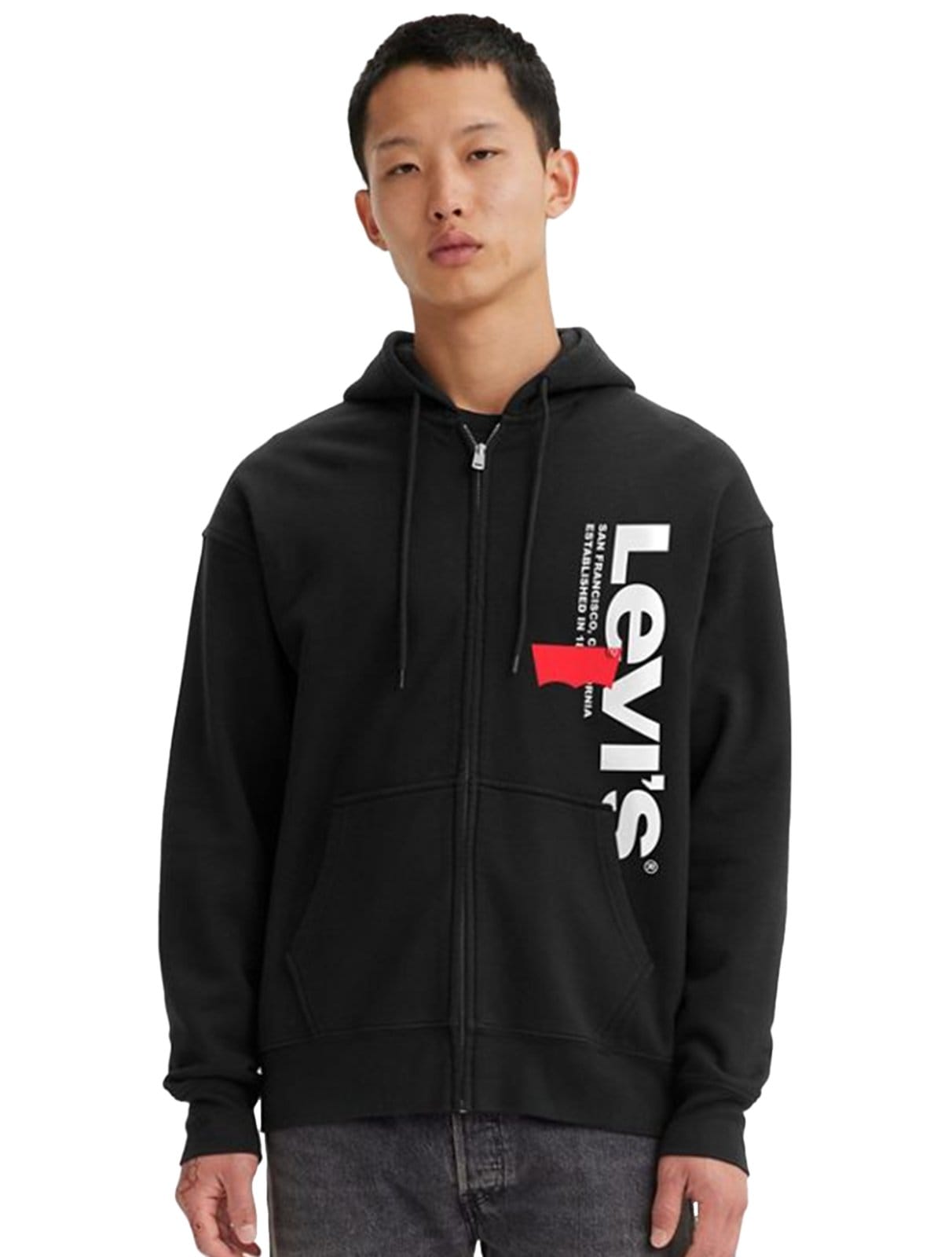 Moletom Levis Masculino Relaxed Graphic Zip Up Hoodie