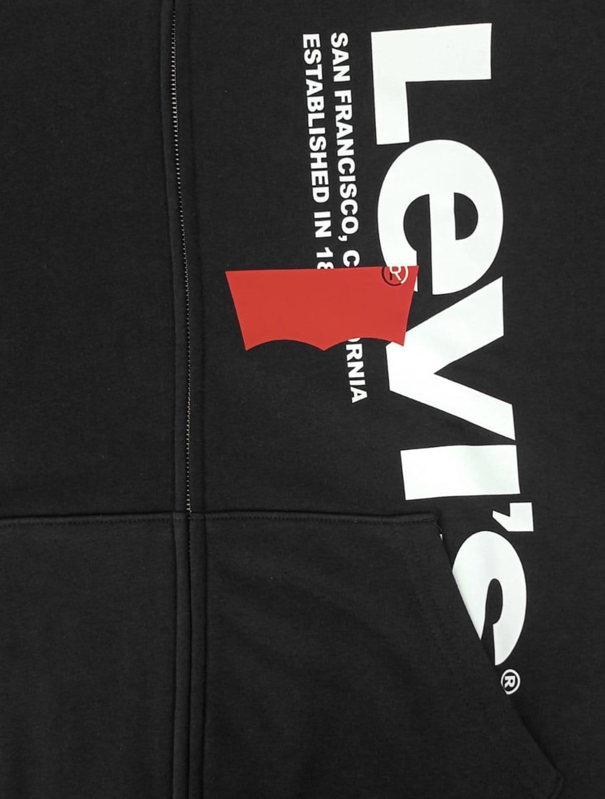 Vista 2 Moletom Levis Masculino Relaxed Graphic Zip Up Hoodie Levis preto