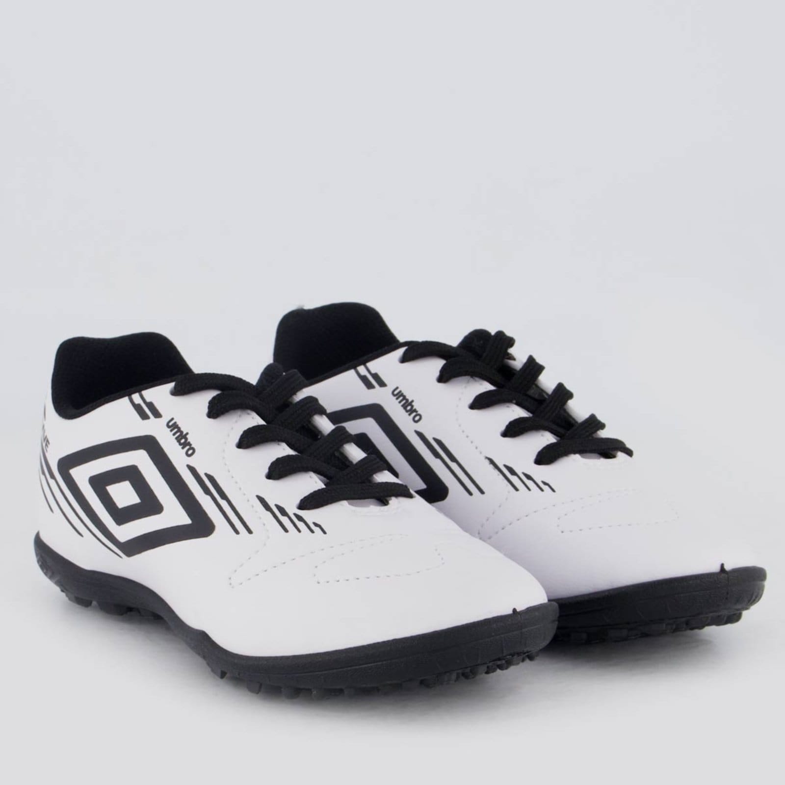Vista 2 Chuteira Umbro Brave II Society Juvenil Branca e Preta Umbro branco