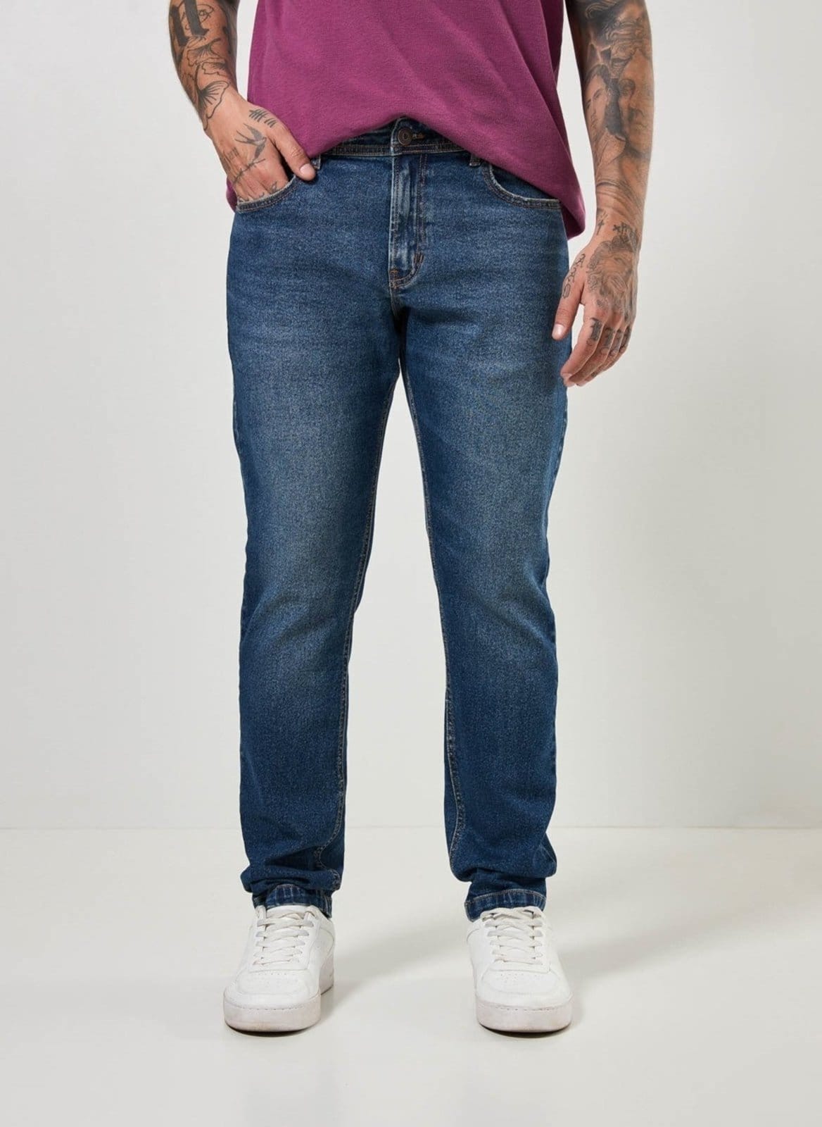 Vista 2 Calça Slim Em Escuro Youcom jeans
