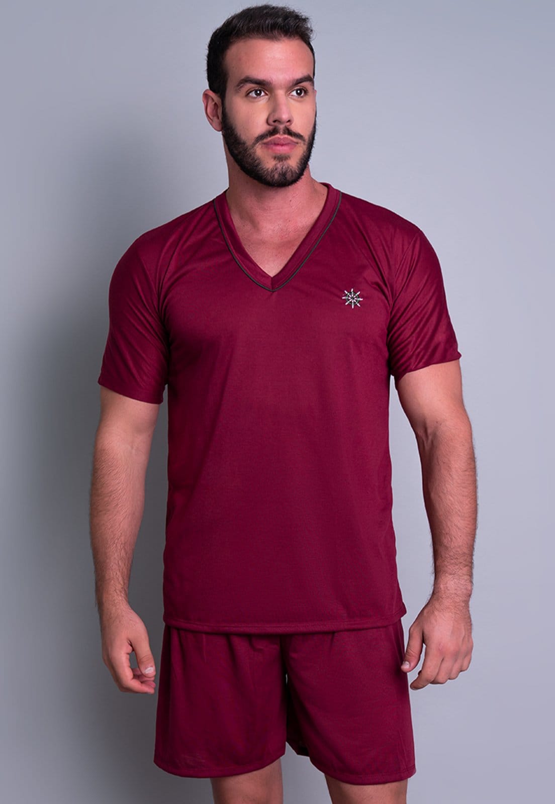 Pijama MVB Modas Adulto Curto Manga Curta e Short