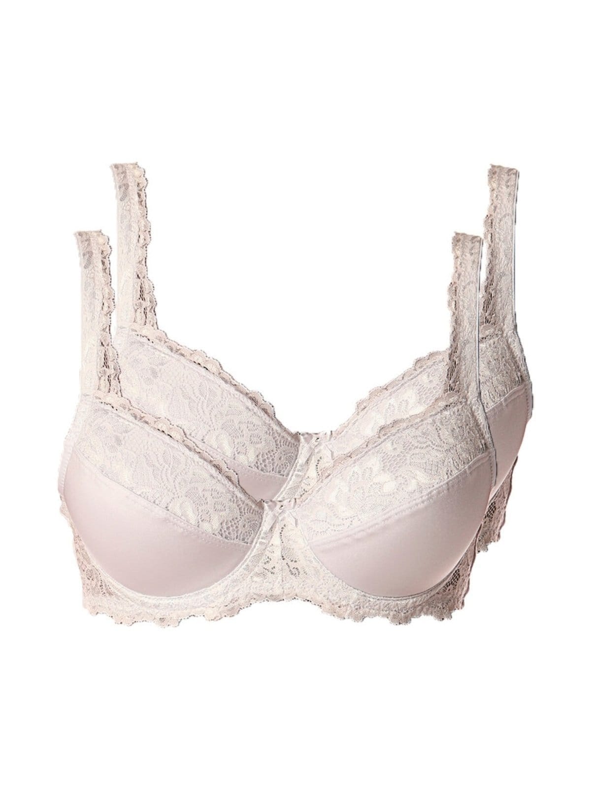 Vista principal Kit com 2 Sutiãs com Aro e Bojo Iridien Demillus 65204 Taça B Demillus branco