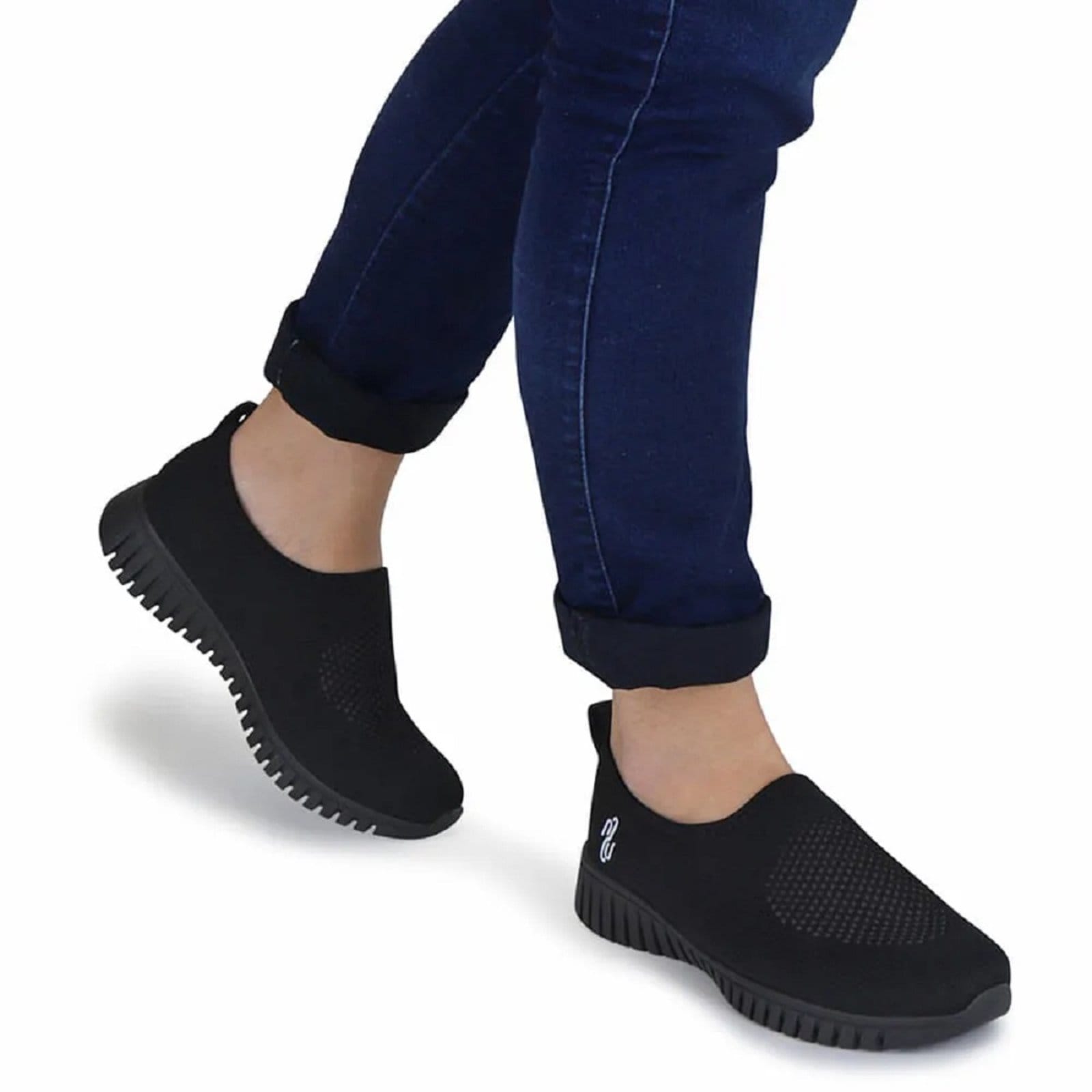 Vista 2 Tênis Usaflex Slip On Tricot Usaflex preto