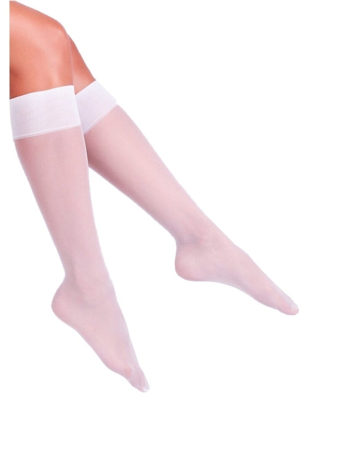 Vista 2 Kit com 10 Meias 3/4 Fio 20 Loba Lupo bege