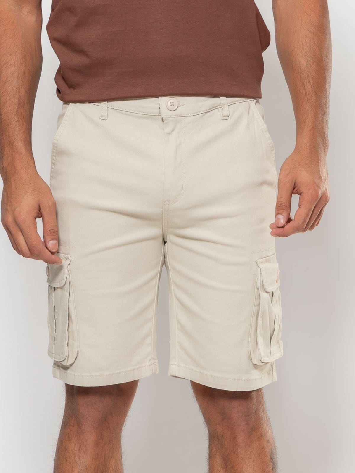 Vista 2 Bermuda Confort Sarja Masculina Cargo Crocker - 50025 Crocker bege