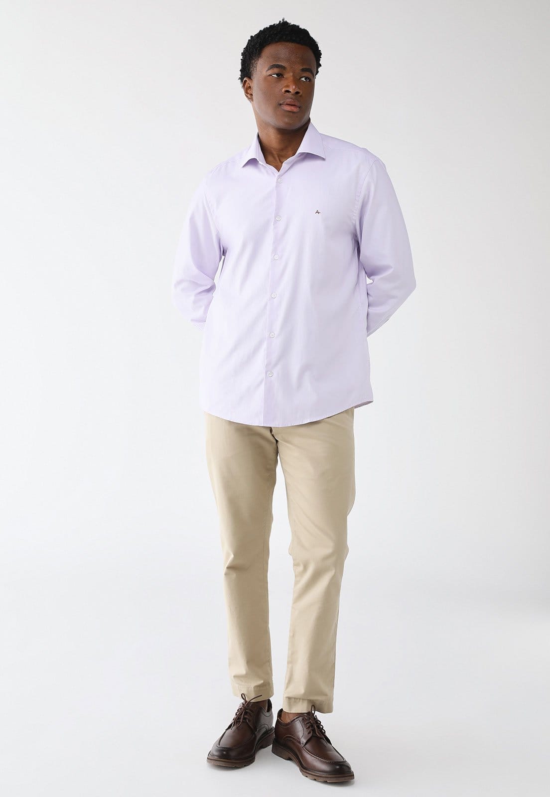 Vista 2 Camisa Aramis Reta Logo Lilás Aramis roxo