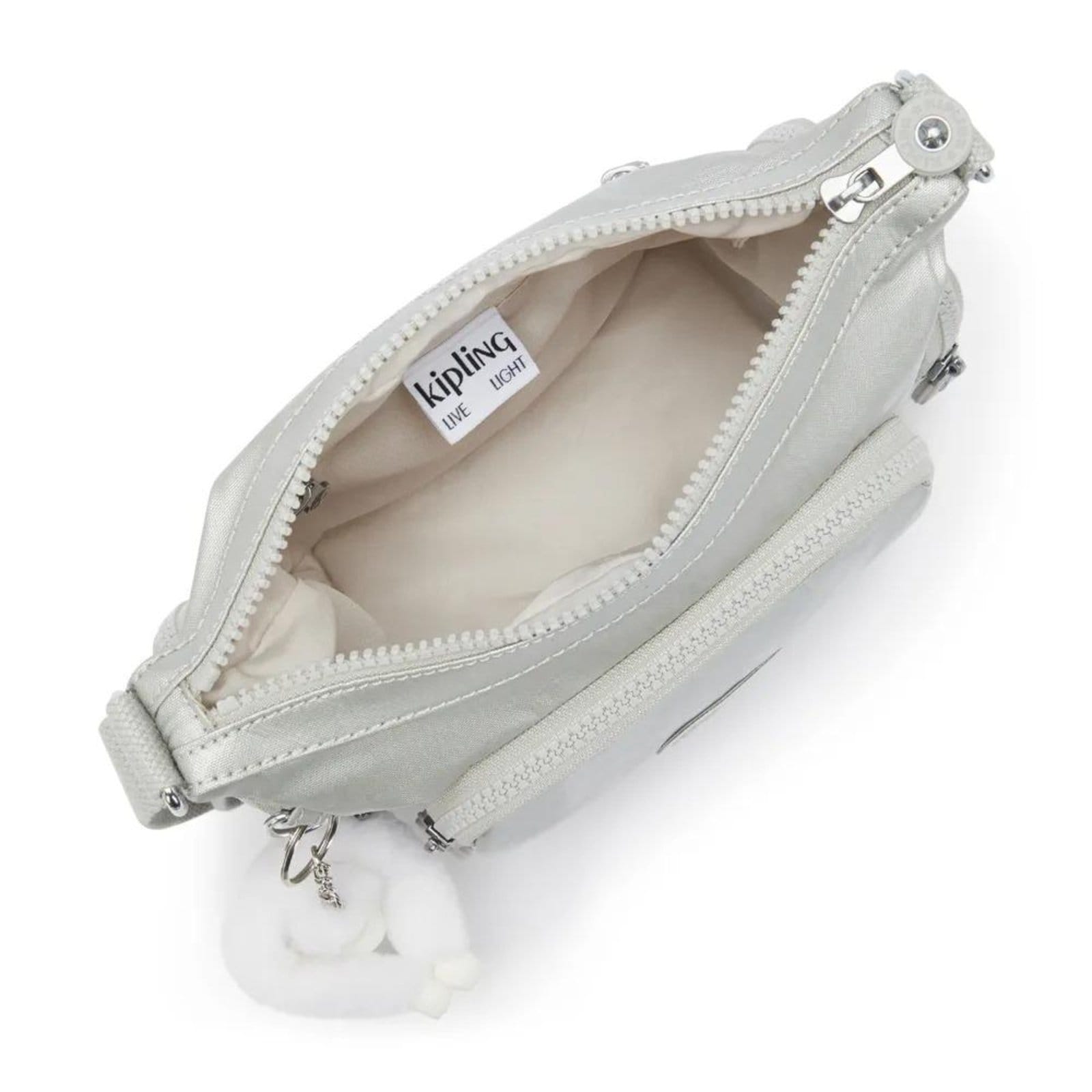 Vista 2 Bolsa Kipling Gabbie Mini New Bright Met Kipling cinza