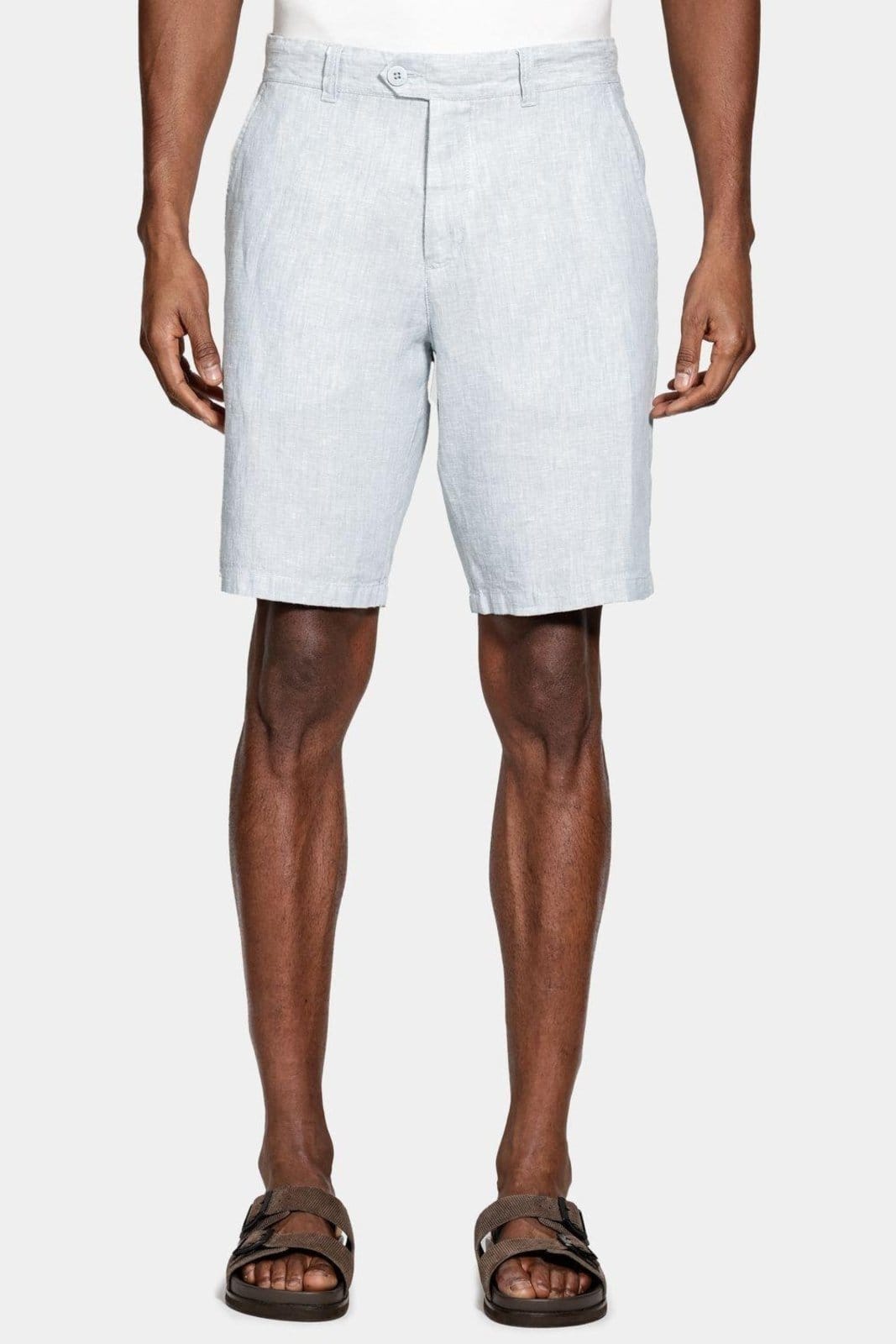 Vista 2 Bermuda Resort Linho Bolso-Faca Claro Aramis azul