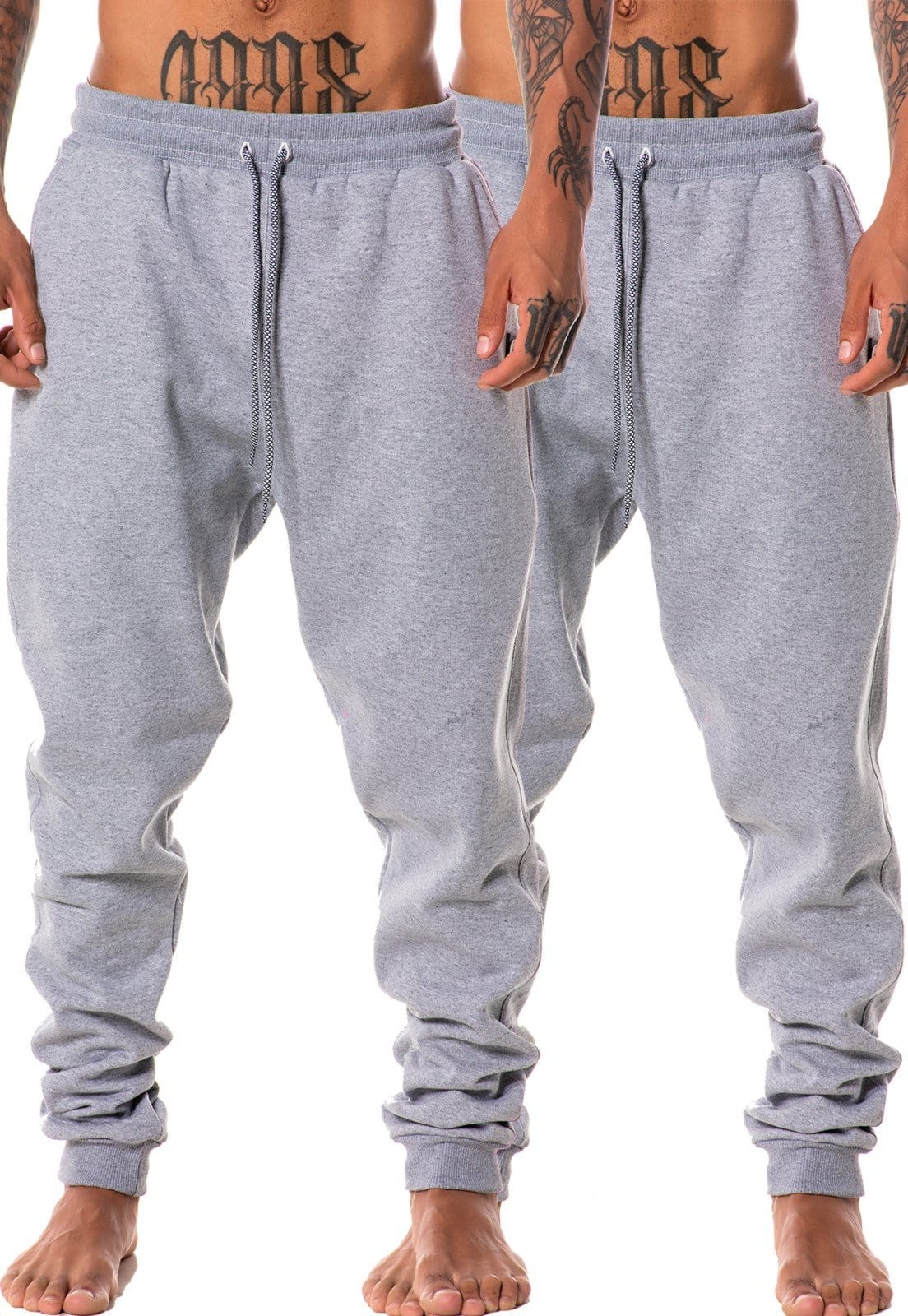 Kit 2 Calça Masculina Moletom Jogger Slim Básica com 3 Bolsos Uso Casual ou Treino Academia