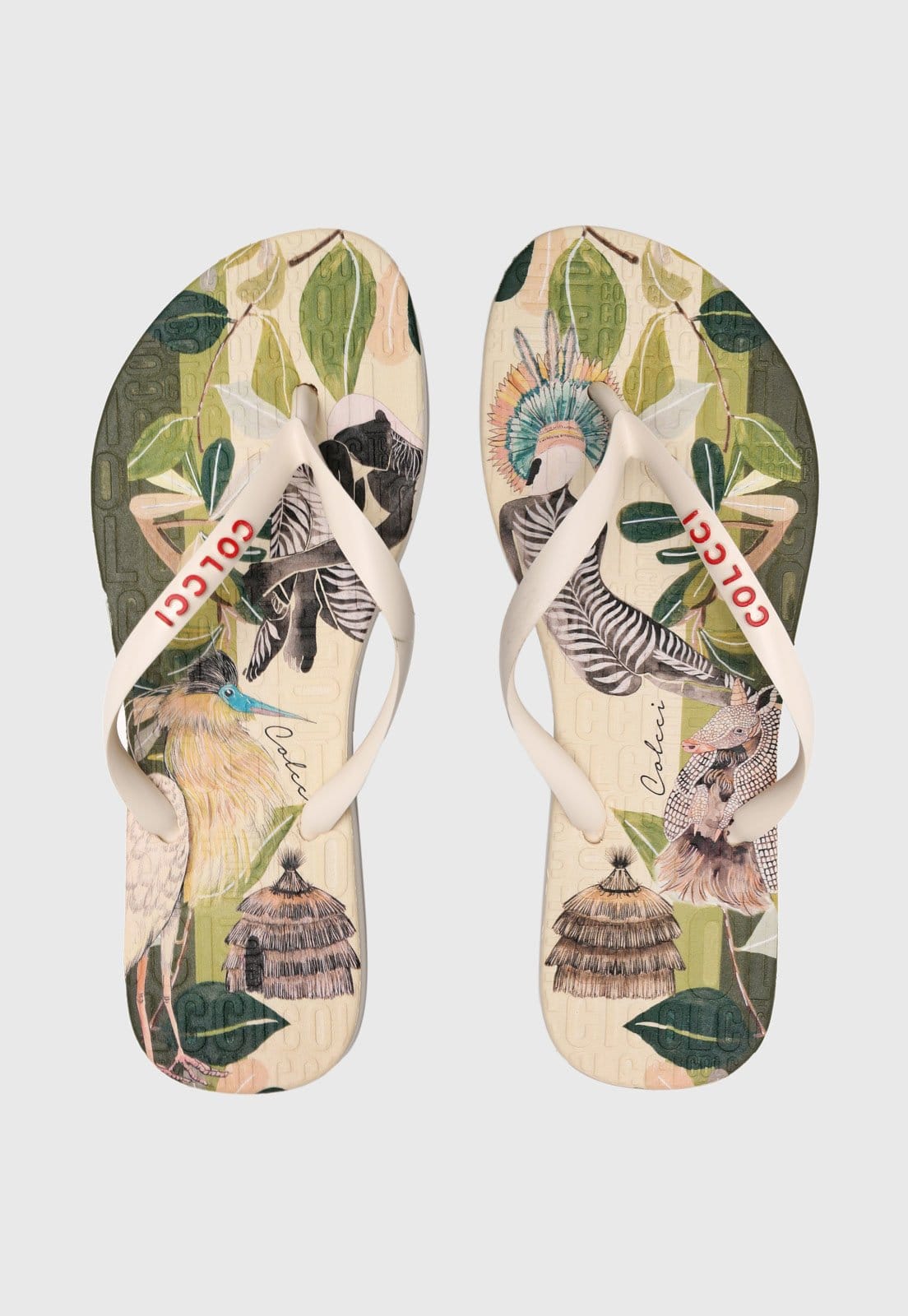 Chinelo Colcci Estampado Off-White