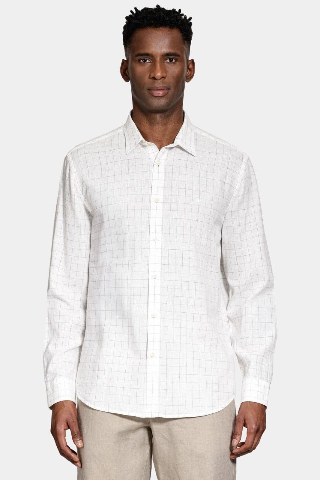 Camisa Aramis Manga Longa Regular Linho Xadrez