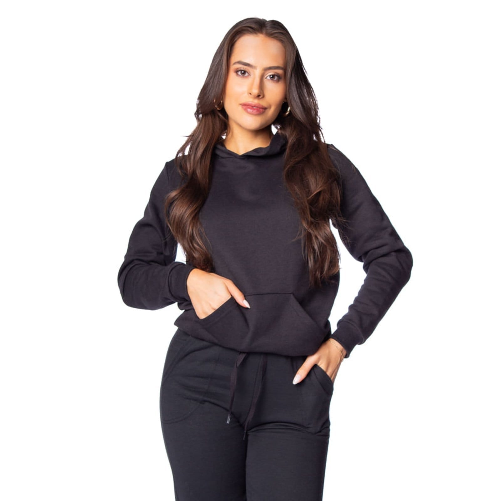 Blusão de Moletom Feminino Desayner com Capuz