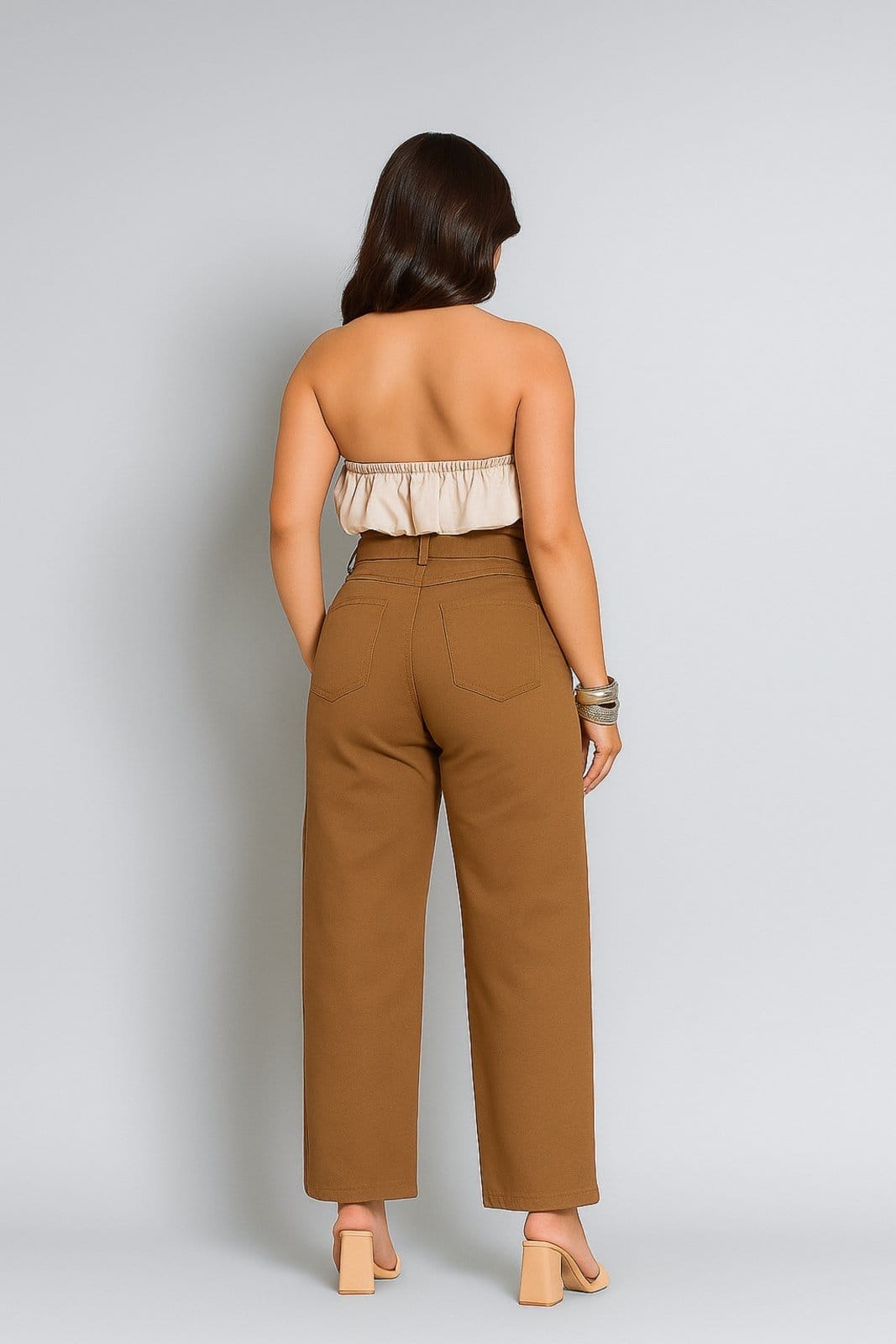 Vista 2 Calça Jeans D Bell Outlet Fashion Wide Lag D BELL OUTLET FASHION preto