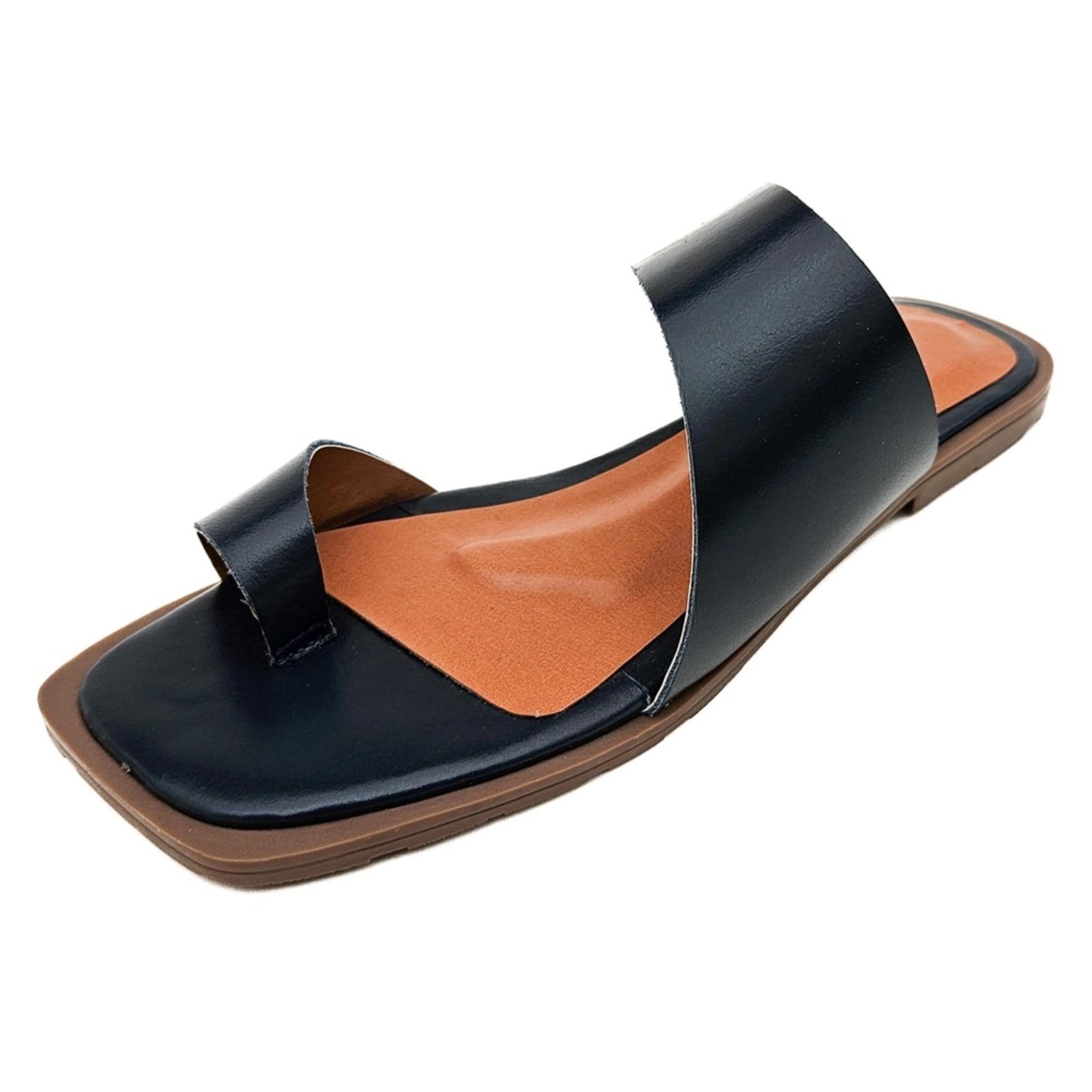 Sandália Rasteira em Couro Amo Calçados Lori