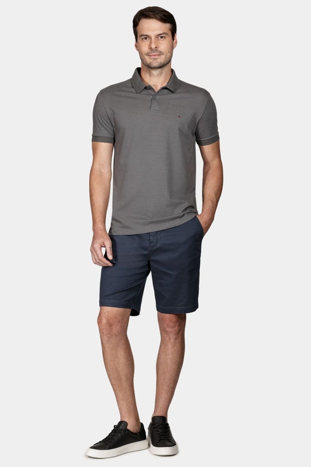 Vista 2 Bermuda Aramis Chino Sarja Maquinetada Marinho Aramis incolor