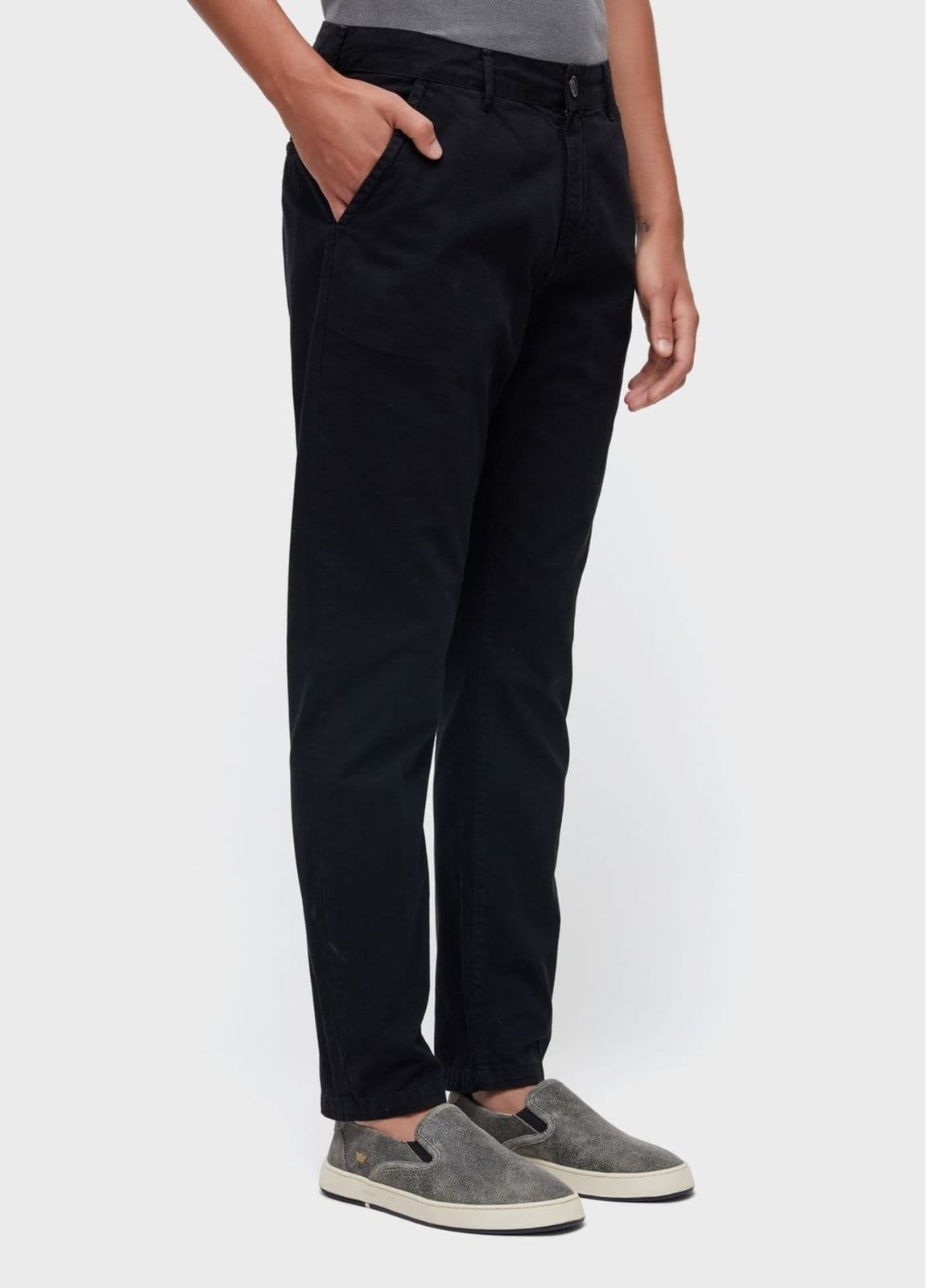 Vista 2 Calça alfaiataria cotton e basic Osklen preto