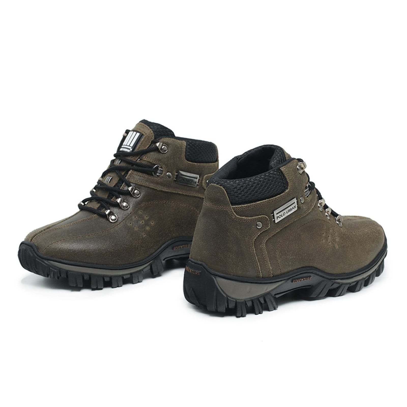 Vista 2 Bota Coturno Masculino Adventure Americano em Couro Oliva POLO URBAN verde oliva
