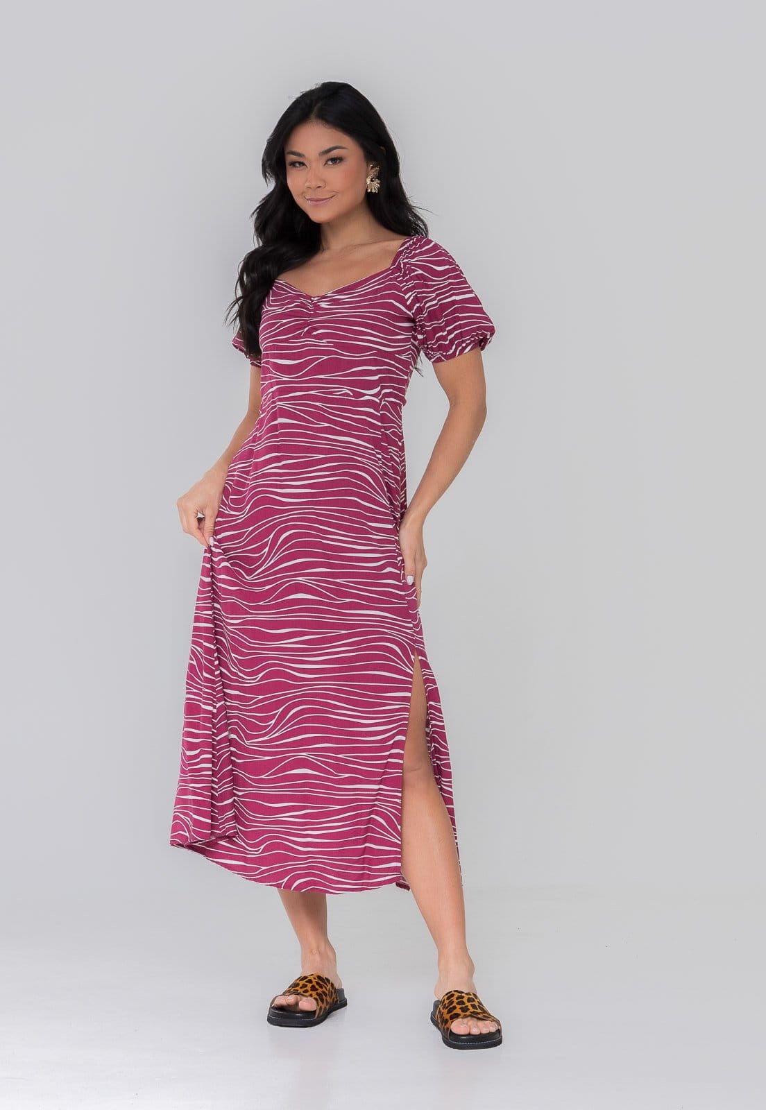 Vestido Aura Midi Márcia Ondas