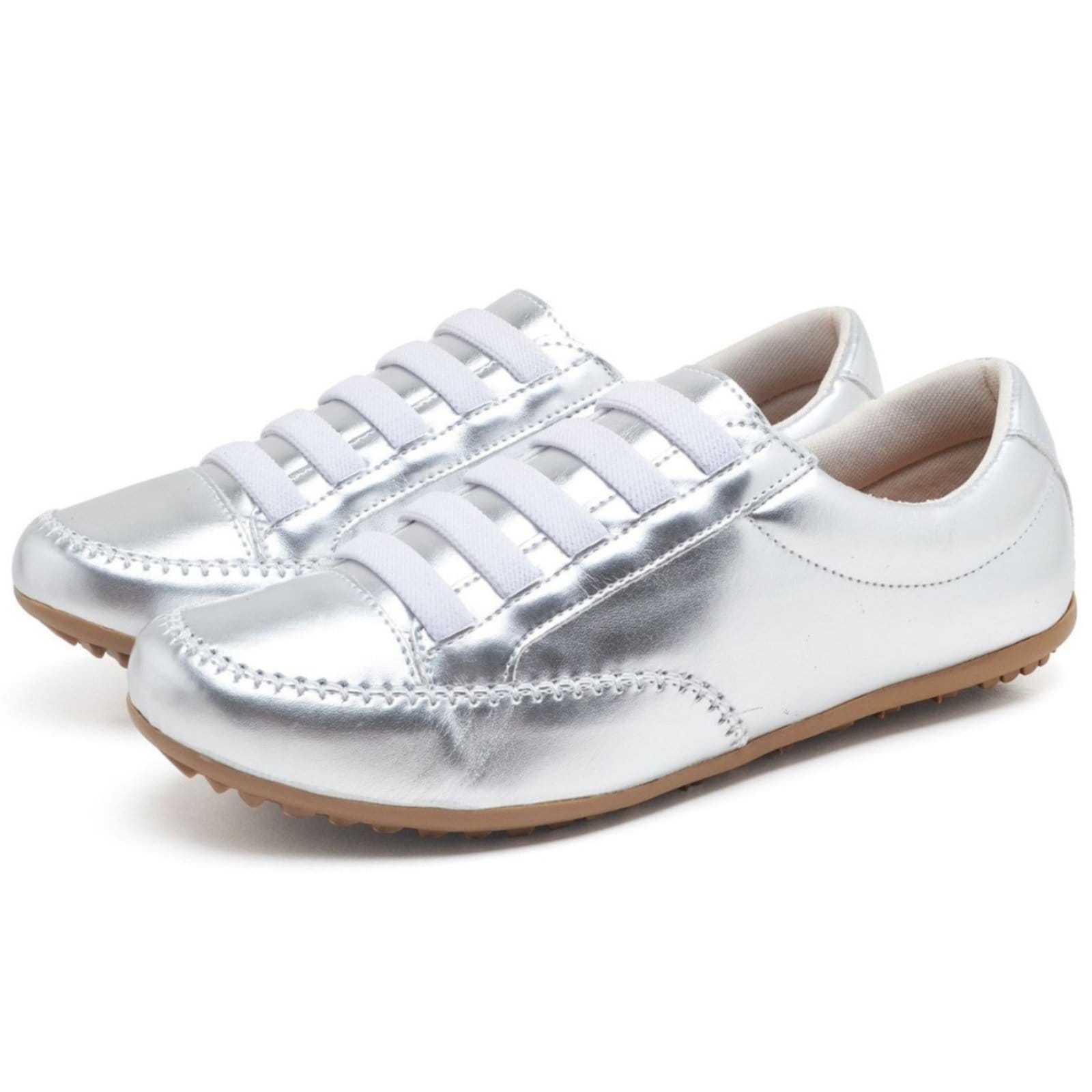 Vista 2 Tênis Feminino Metalizado Confort ROMEU E JULIETA SHOES prata