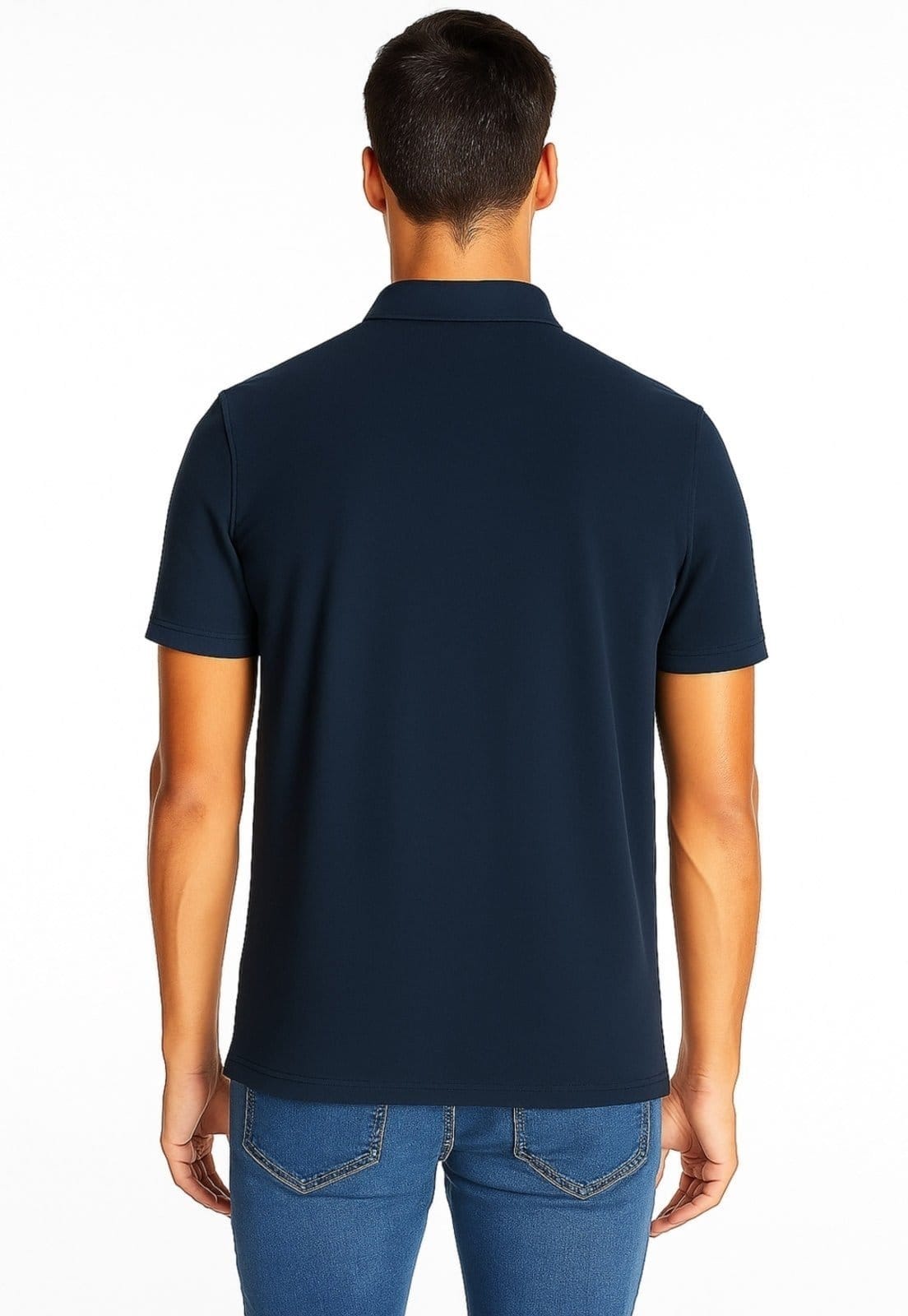 Vista 2 Camisa Polo Guess Waffle Escuro Guess azul