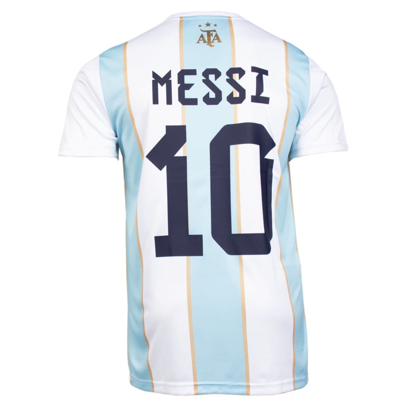 Vista 2 Camiseta Masculina Balboa Argentina Messi 10 Branco/Azul Balboa branco azul