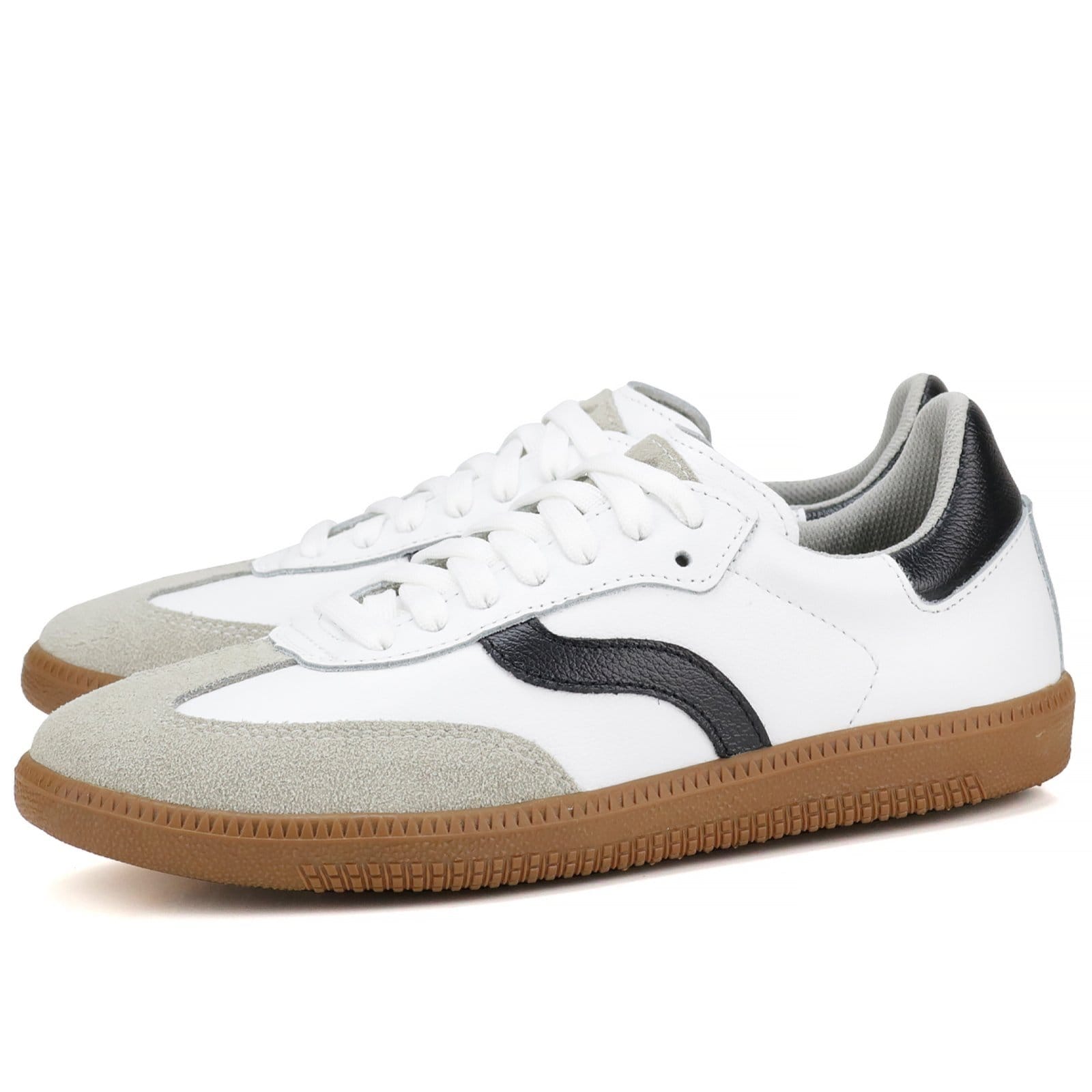 Vista 2 Tênis Mr. Gutt Casual de Couro com Camurça Mr. Gutt branco/cinza/preto