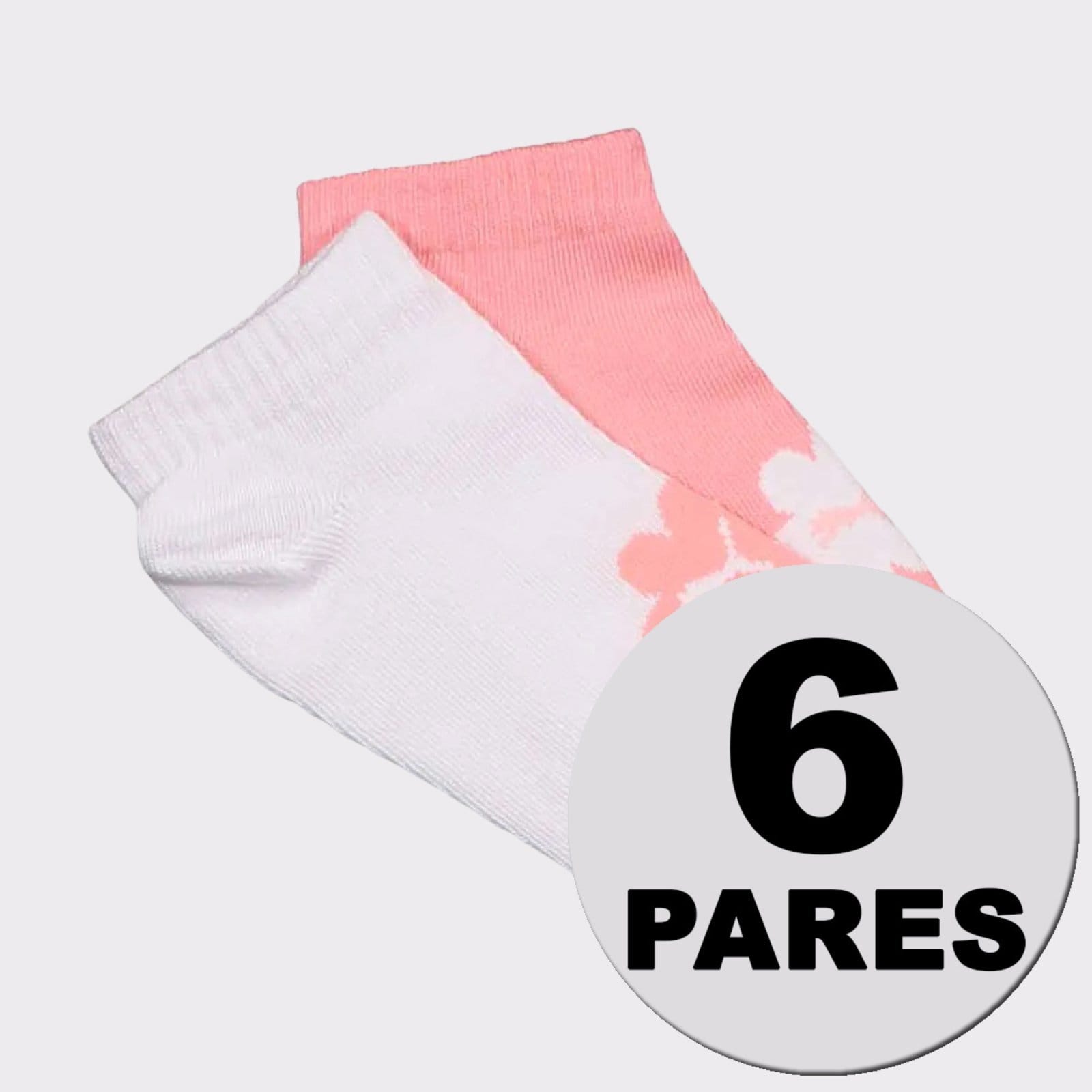 Kit Meias Puma Sapatilha 6 Pares e Branca