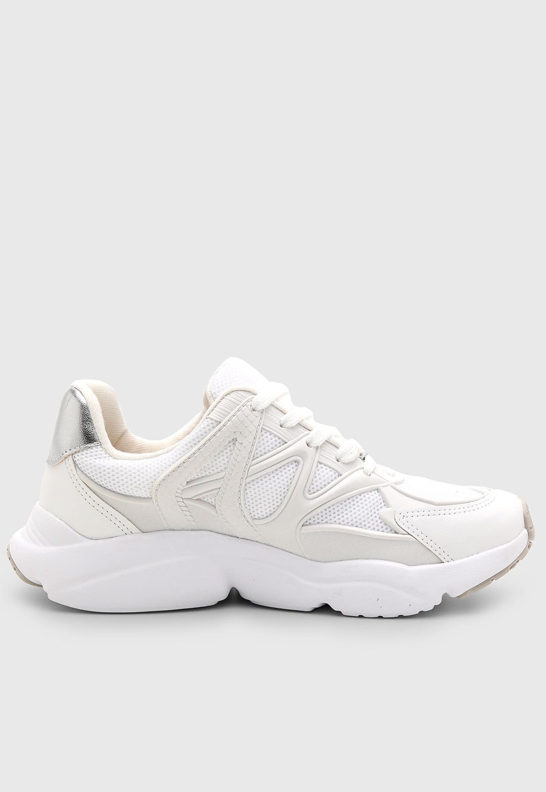 Vista 2 Tênis Feminino Vizzano Detalhe Metalizado VIZZANO branco