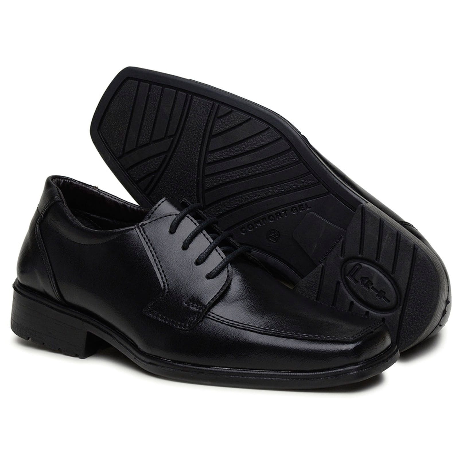 Vista 2 Sapato Social Bertelli Confortável Dia a Dia Casual Bertelli preto