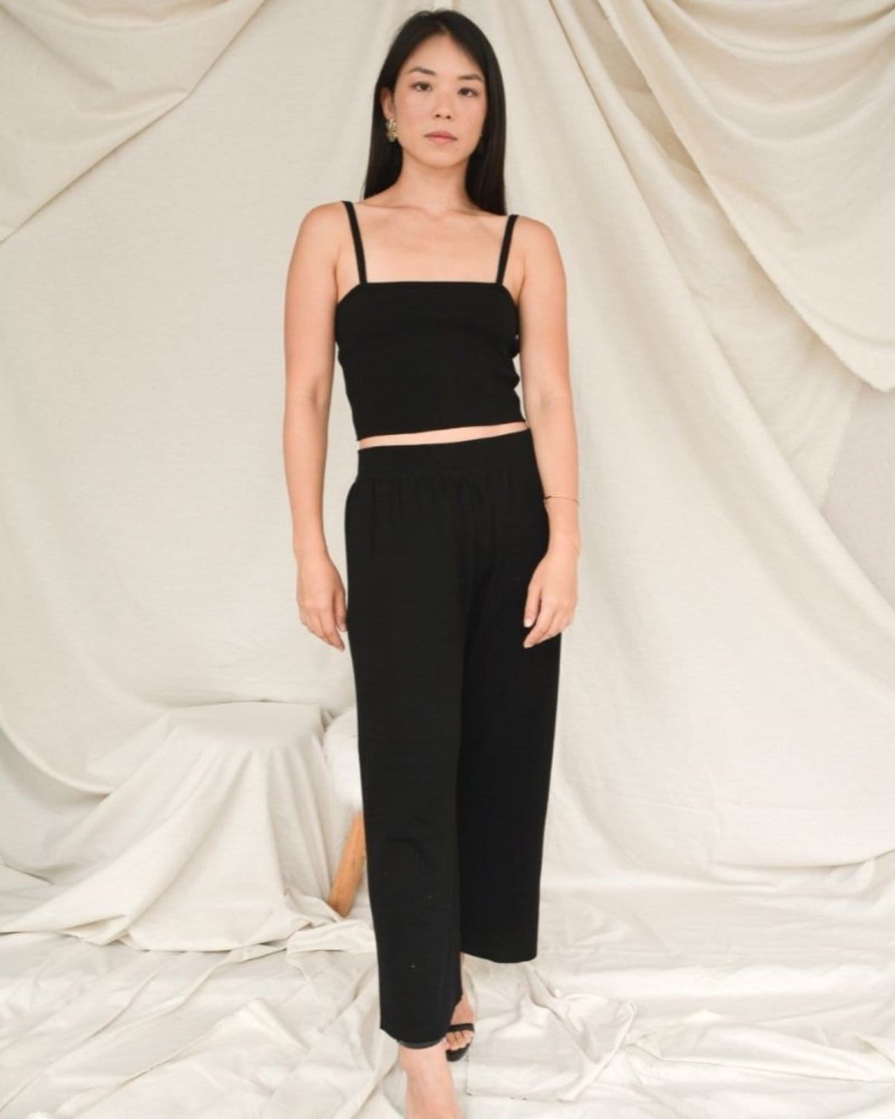 Calça de Tricot Gemma Azul Preto