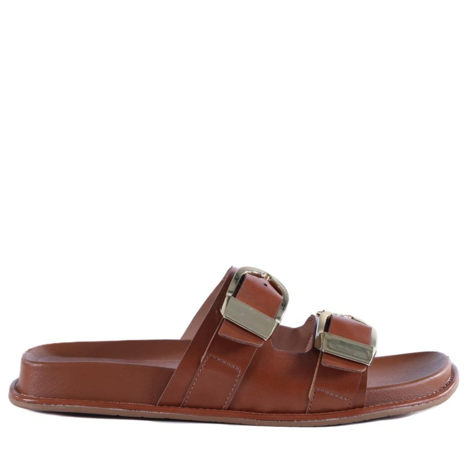 Papete Feminina Zariff com Maxi Fivelas 50471-90894 Caramelo